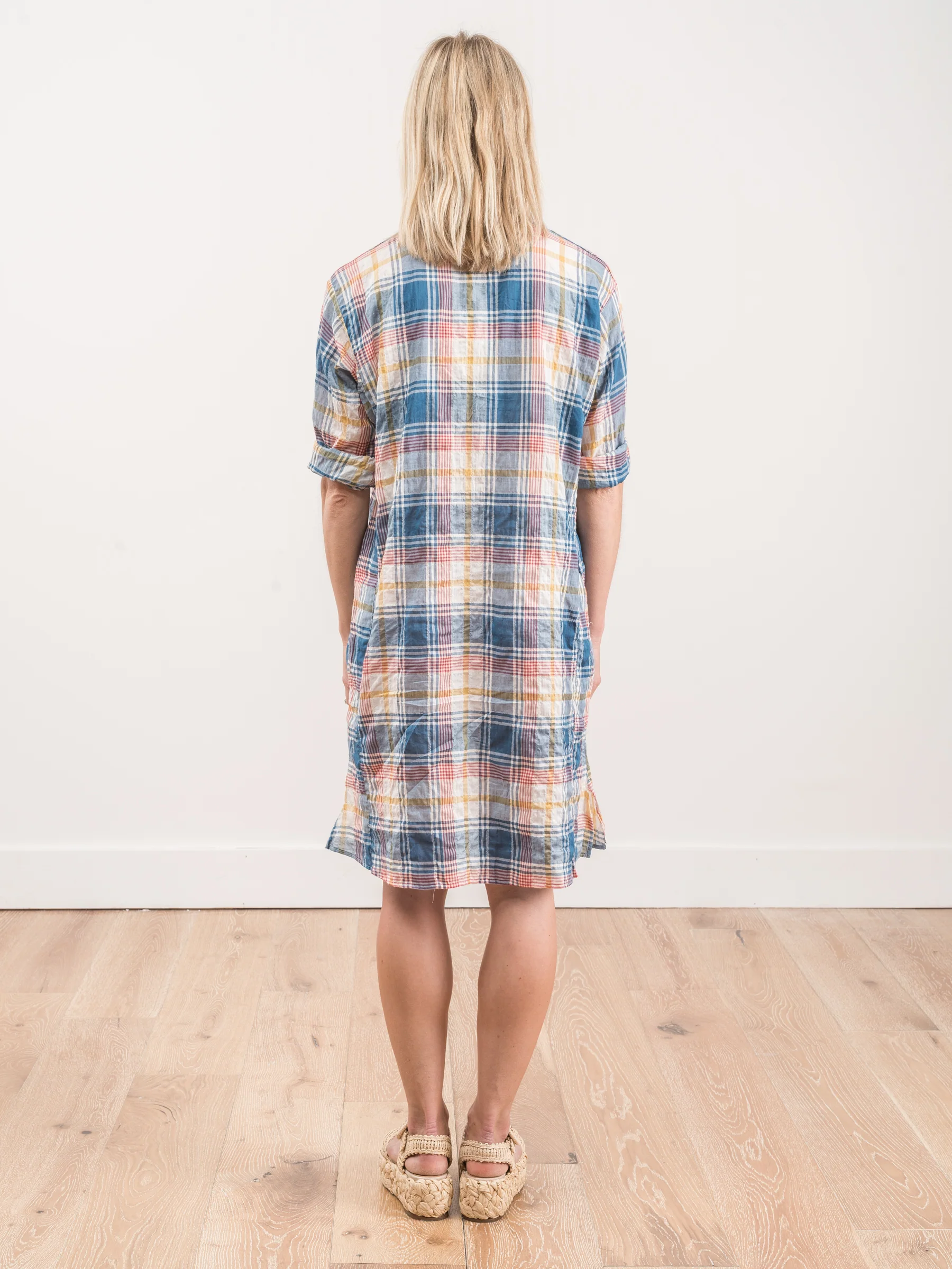 0026W dress - blue madras - Image 3