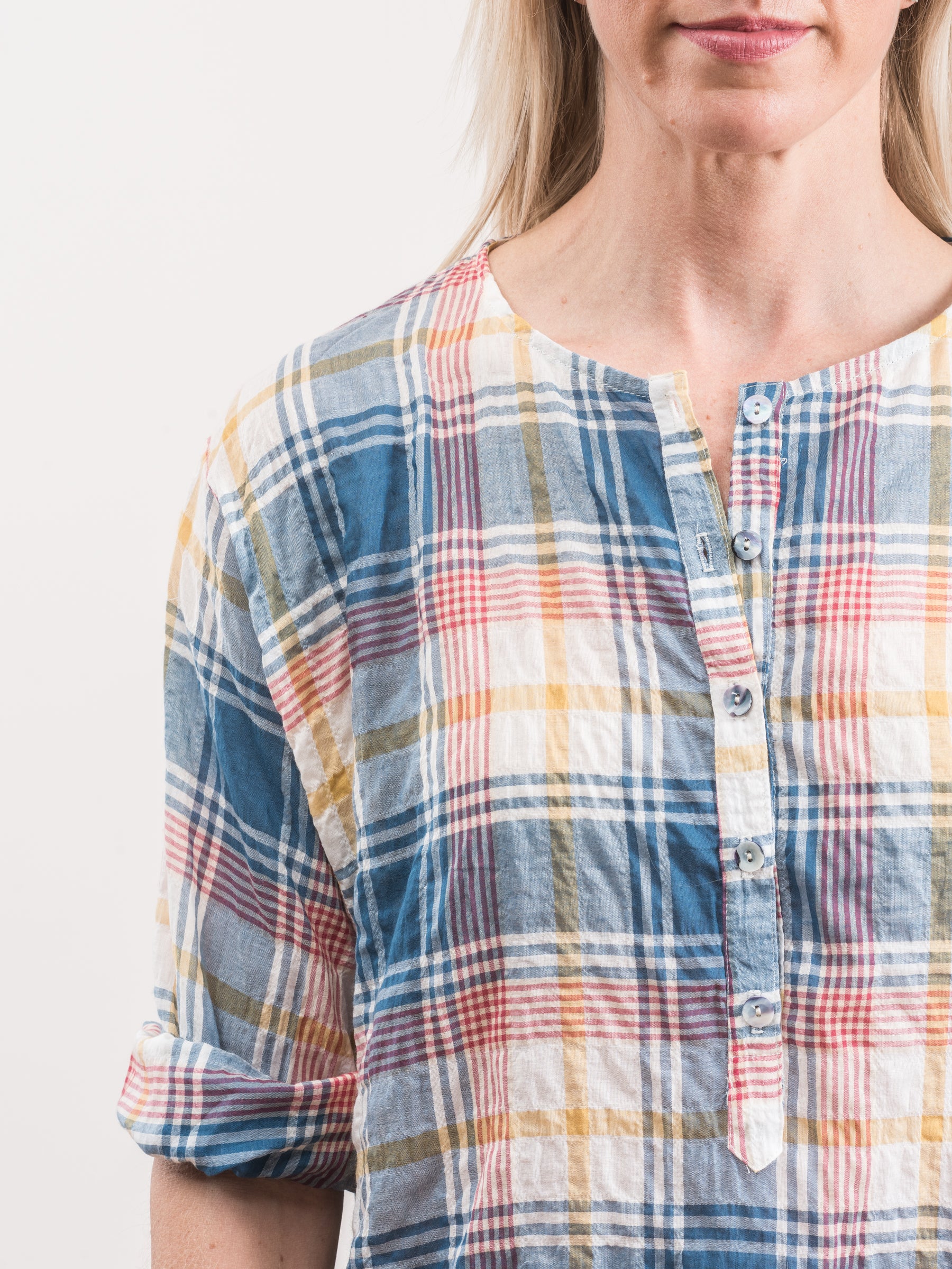 0026W dress - blue madras - Image 4