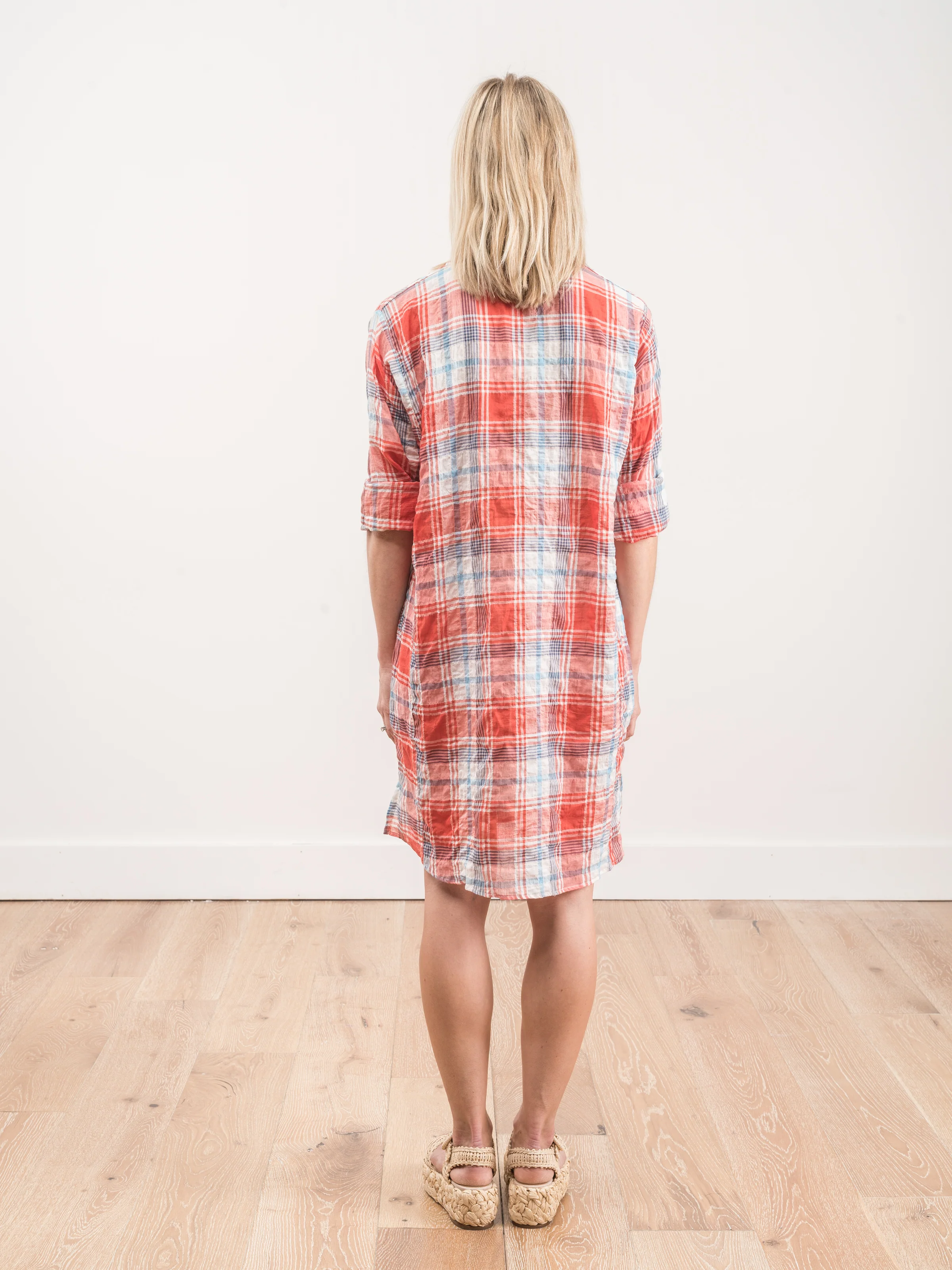 0026W dress - poppy madras - Image 3