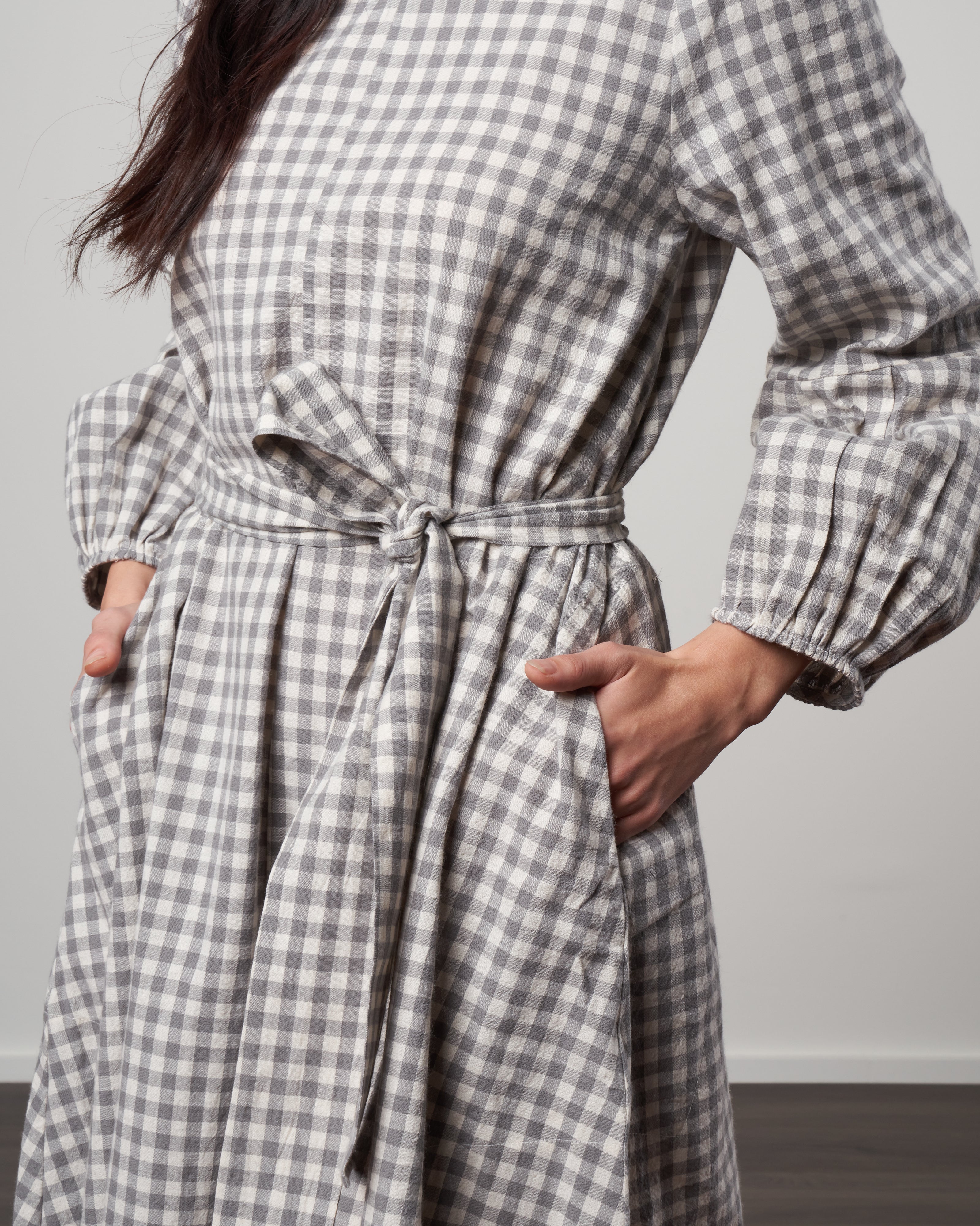 anza dress - cumin check - Image 4