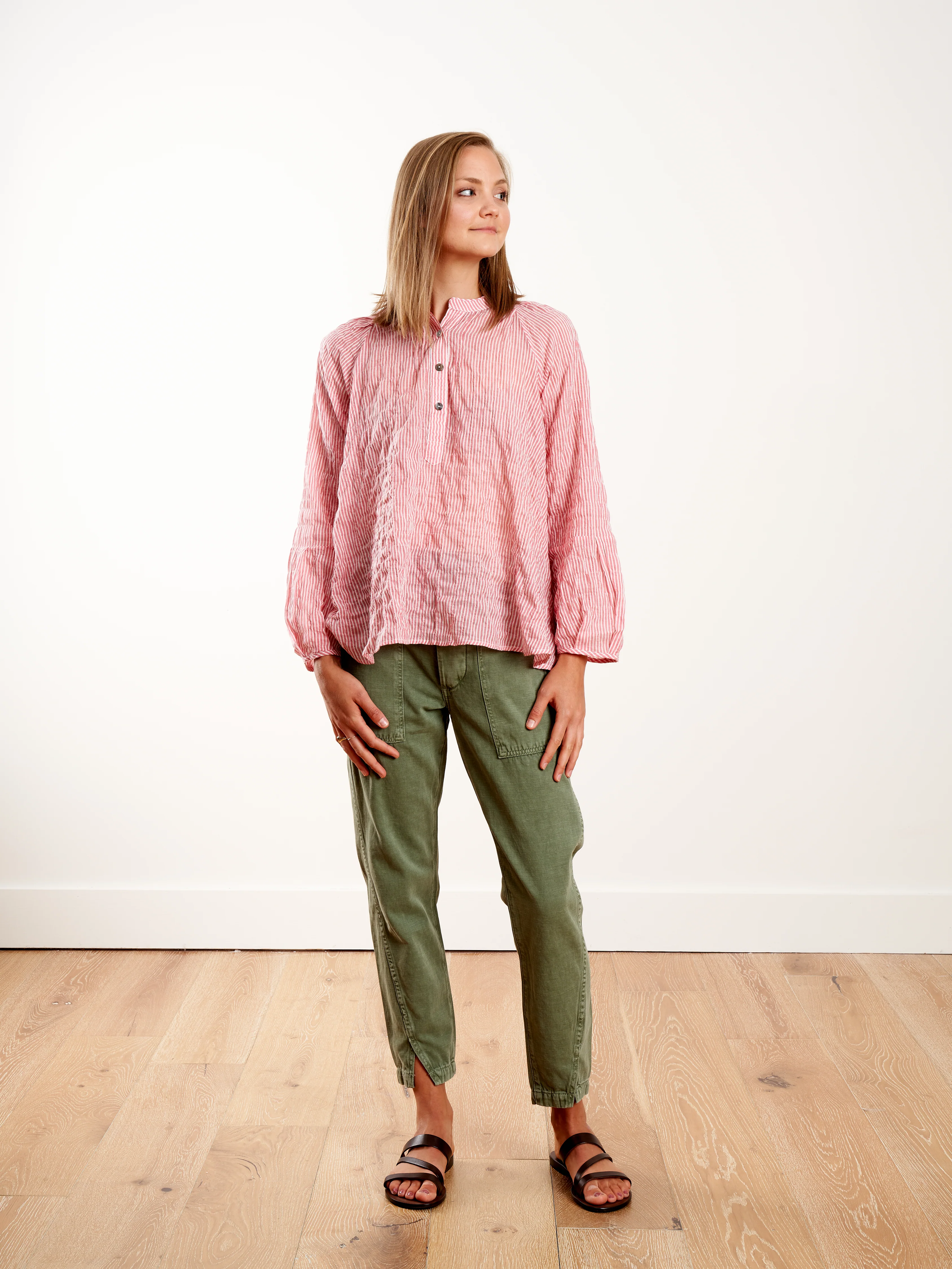 atlin blouse - red stripe - Image 2