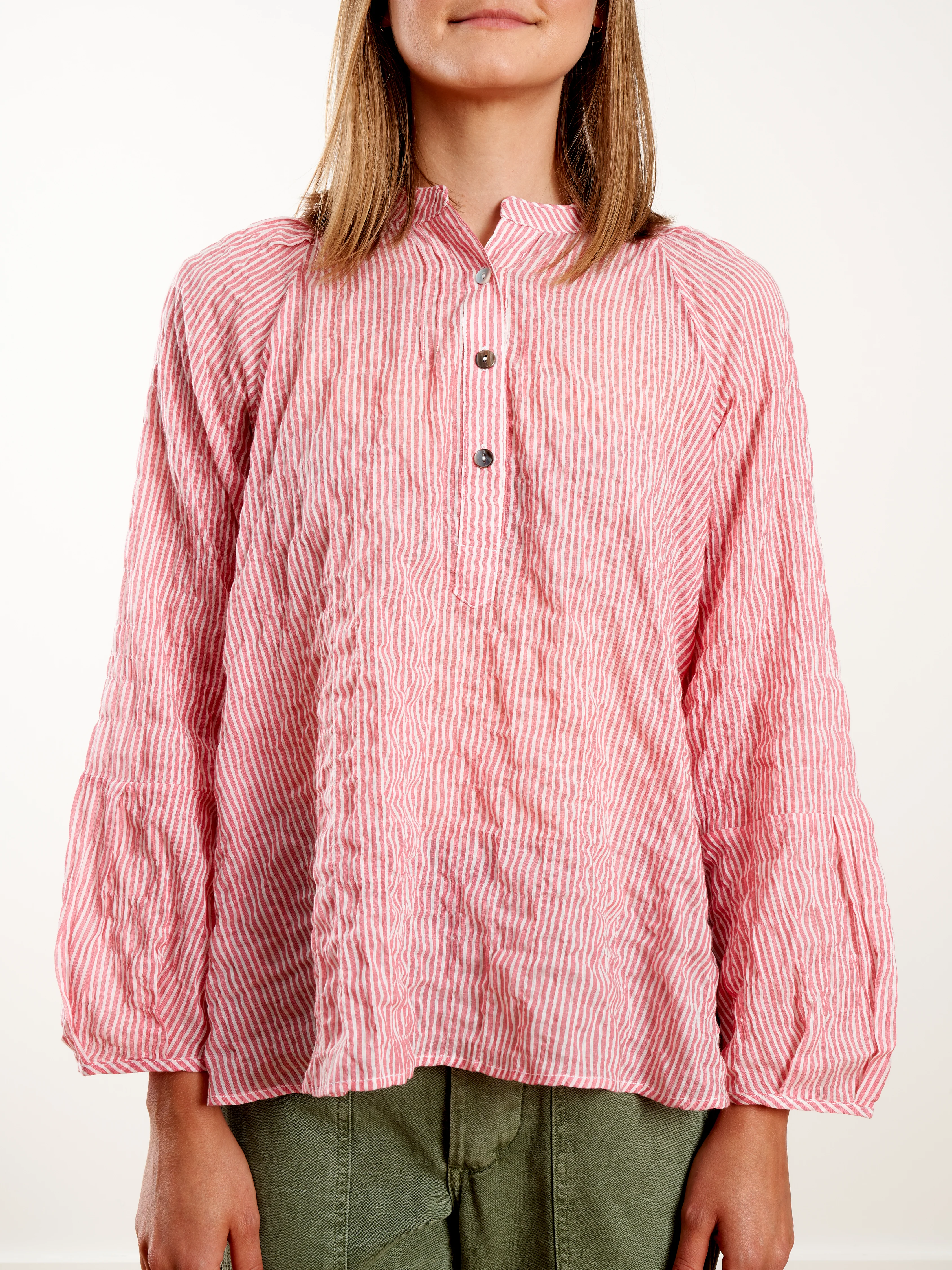 atlin blouse - red stripe - Image 3