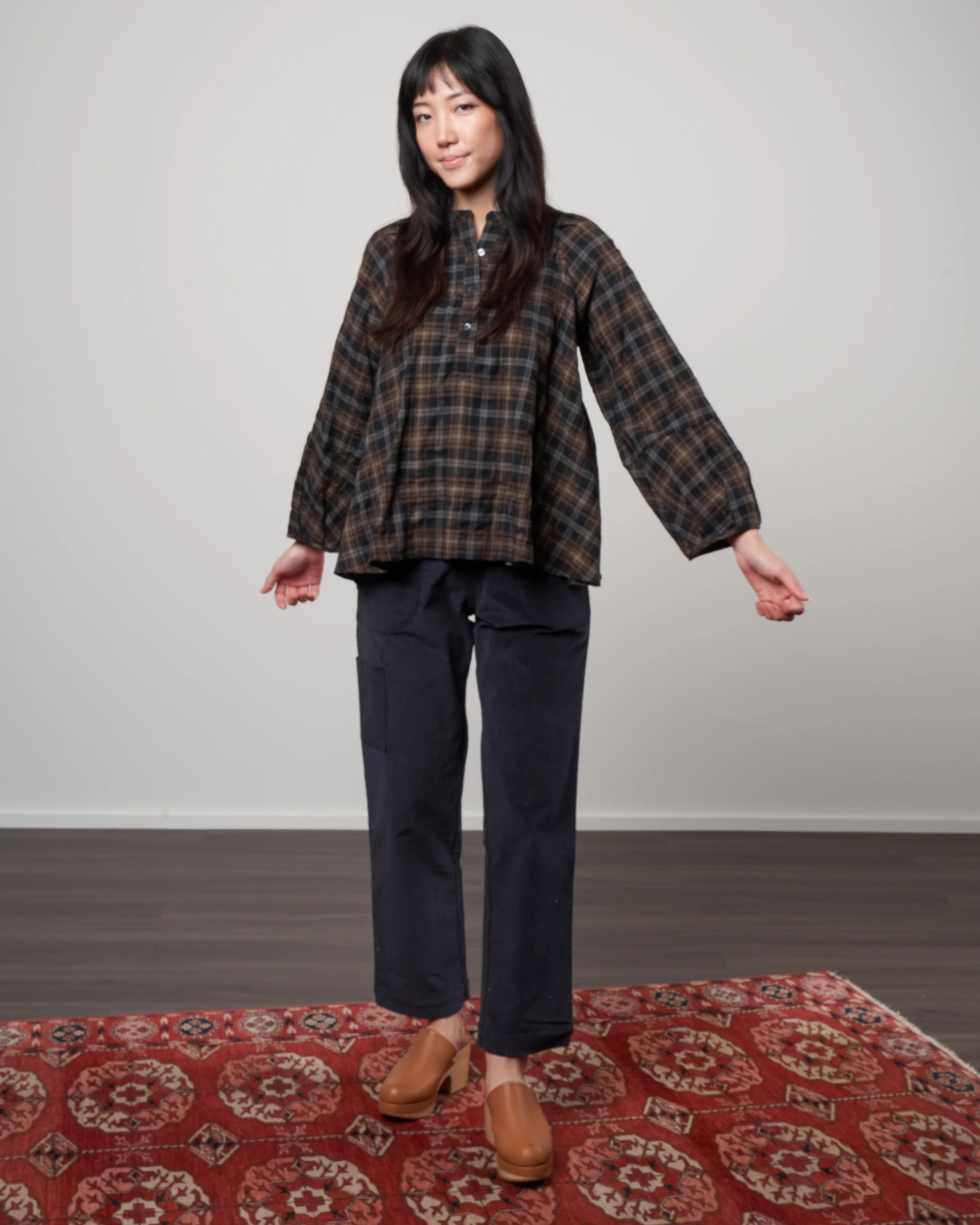 atlin blouse - vintage plaid - Image 2