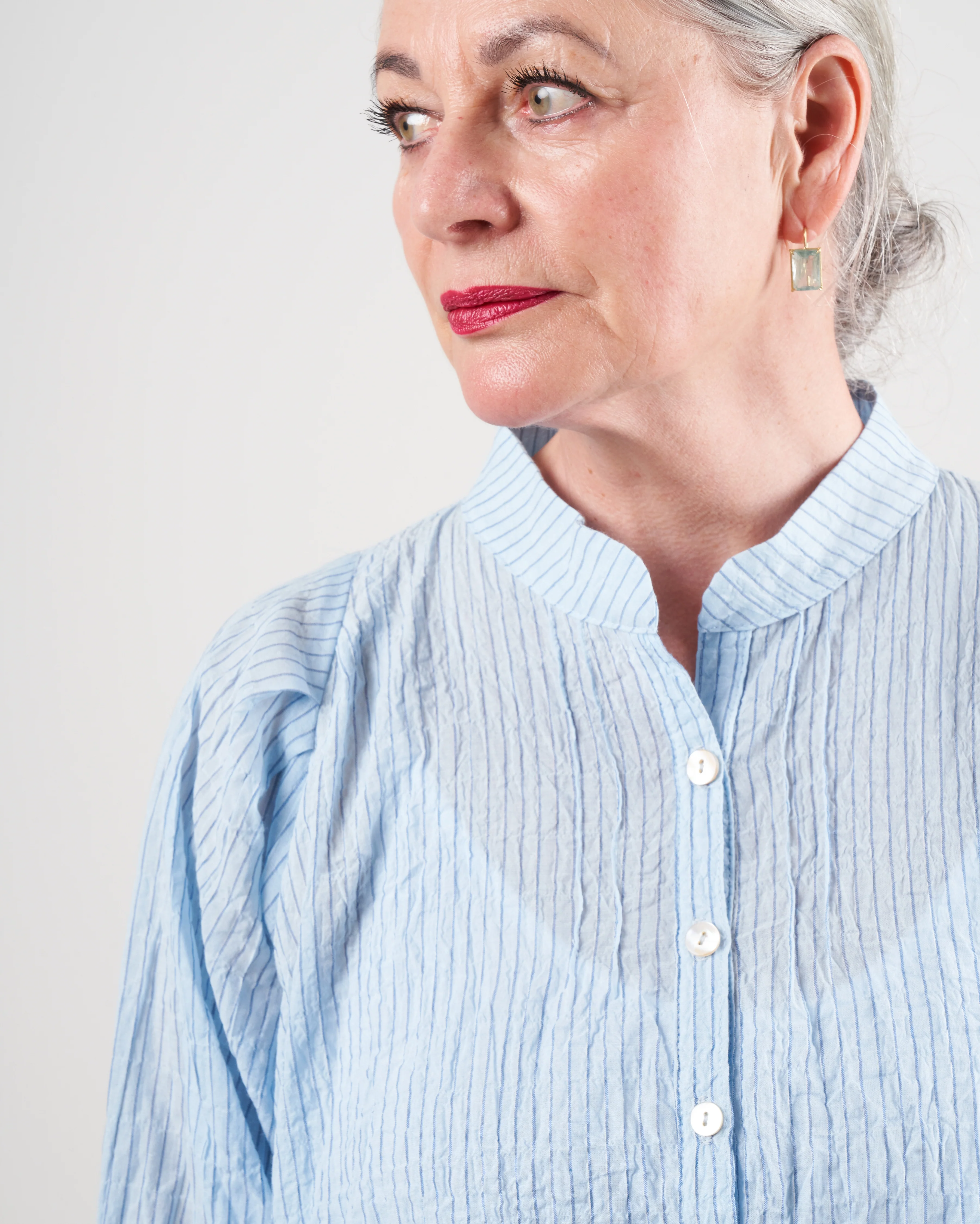 atlin dress - pale bue stripe - Image 5