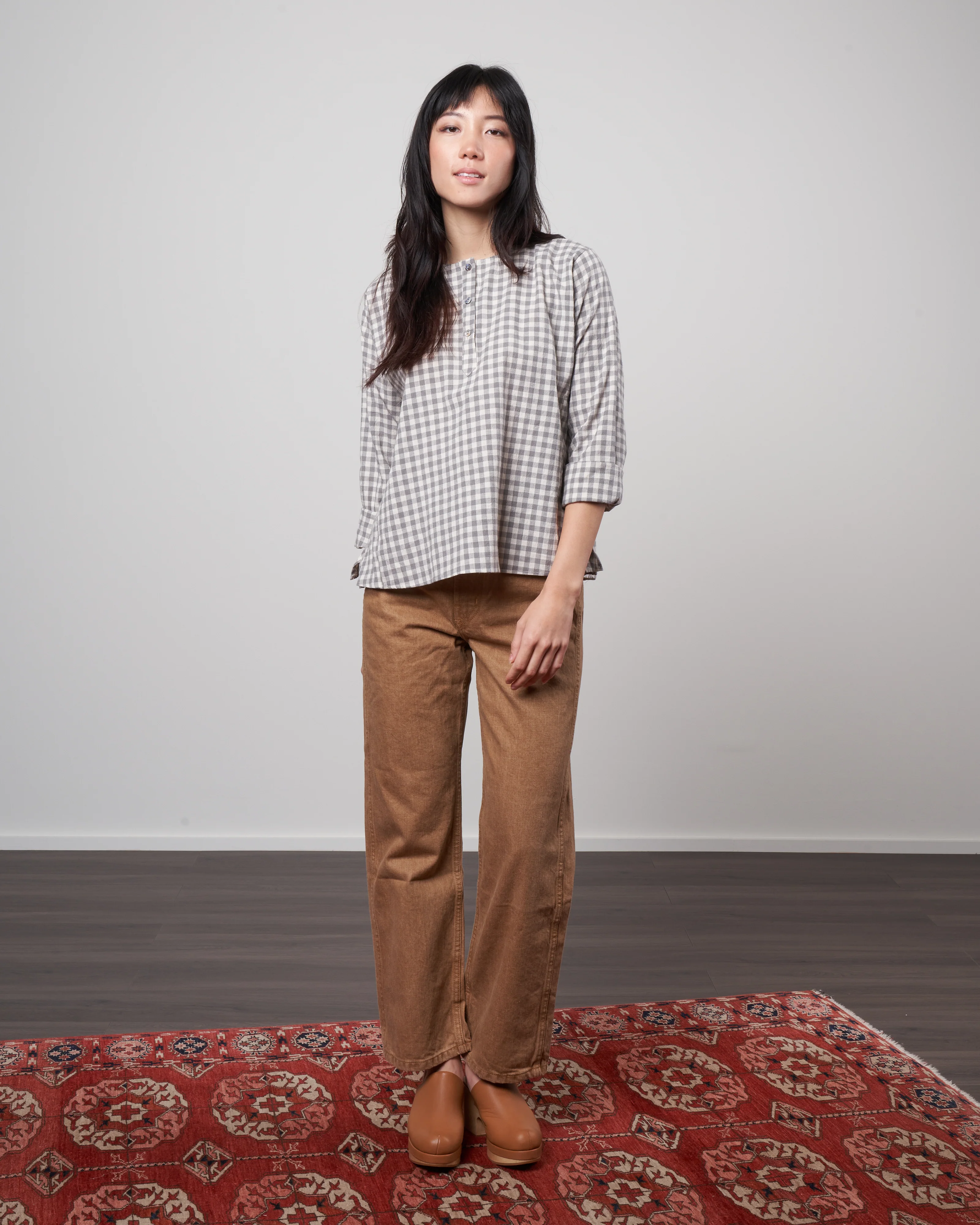 basque shirt - cumin check - Image 2