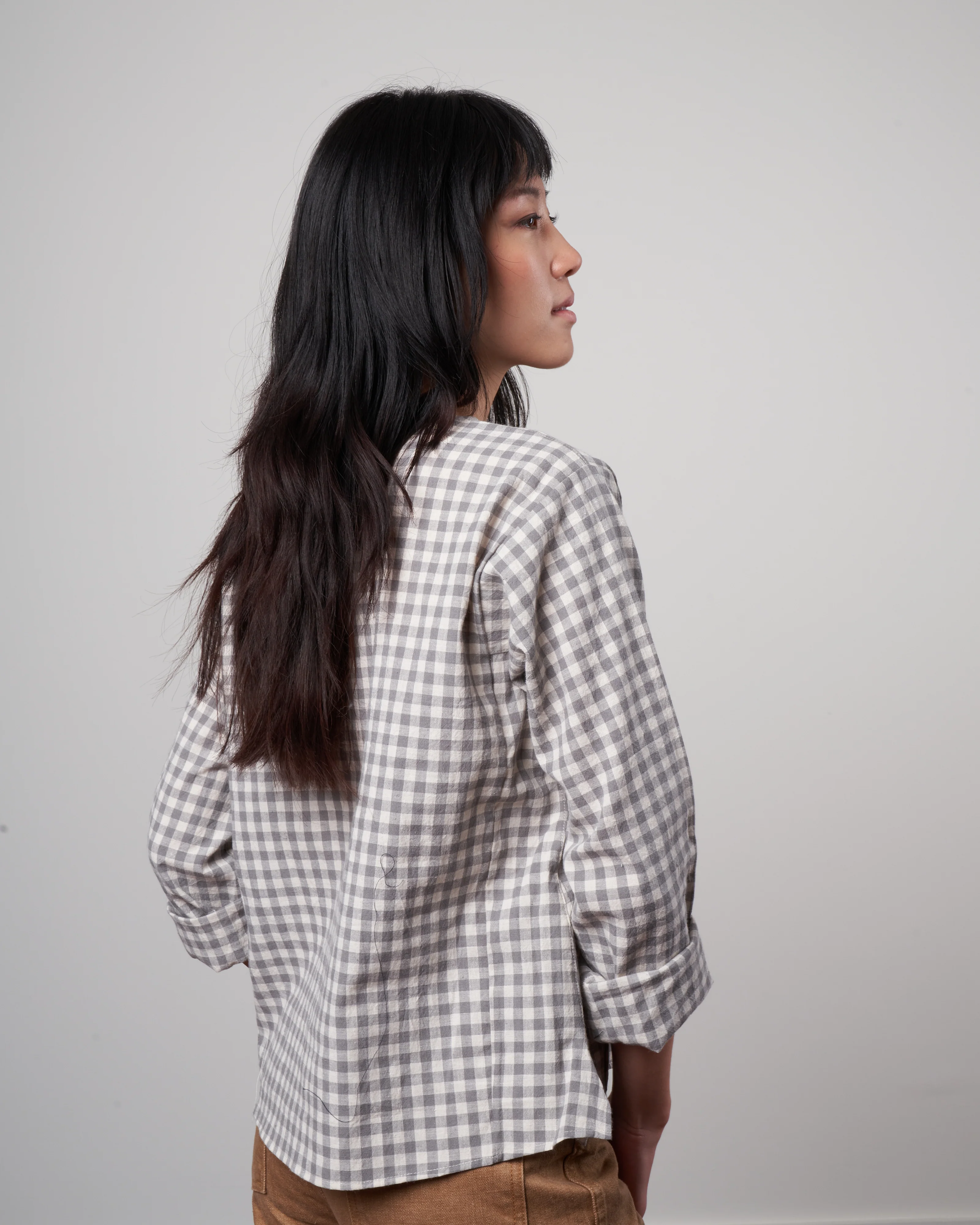 basque shirt - cumin check - Image 3