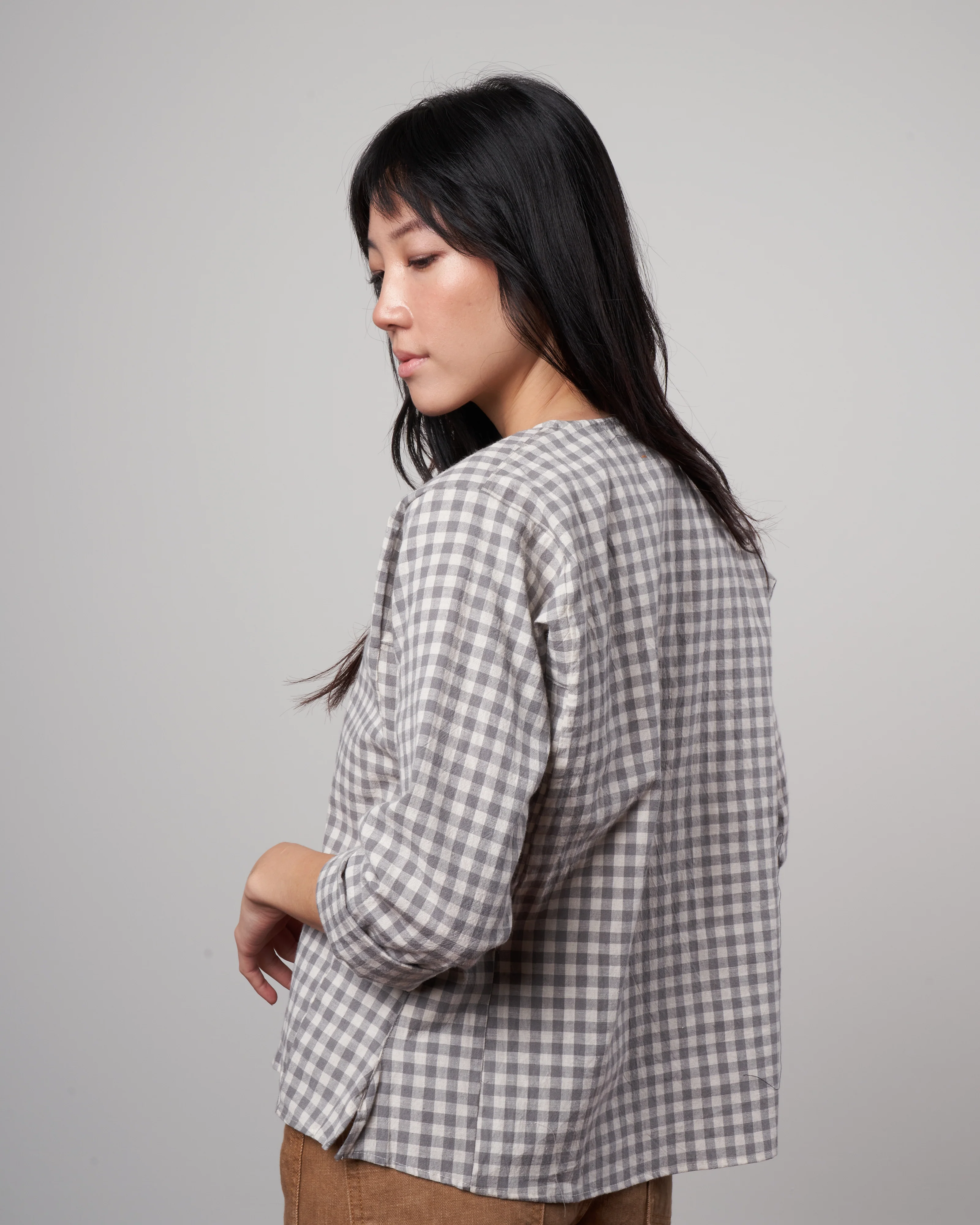 basque shirt - cumin check - Image 4