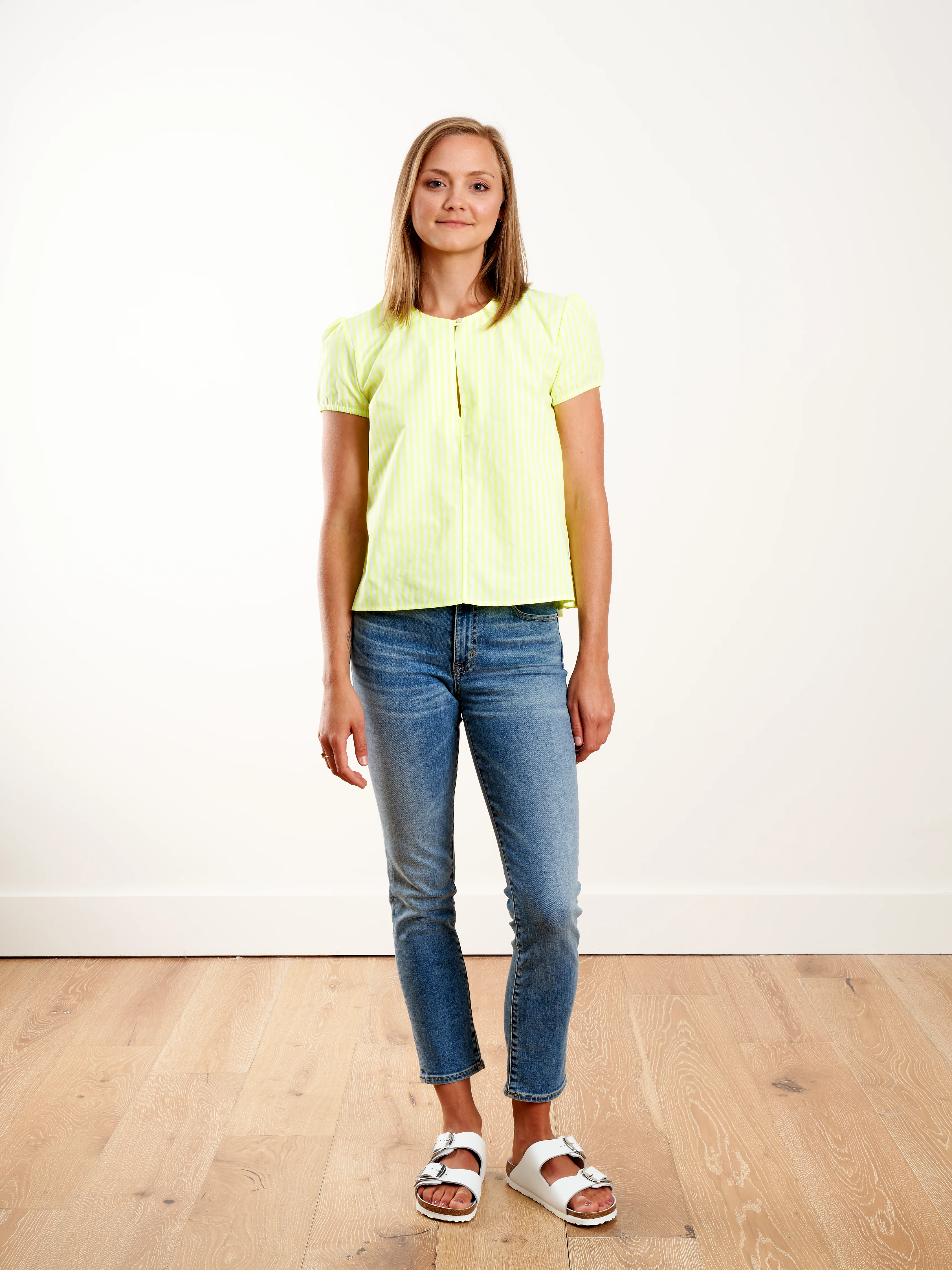 cactus top - citron stripe