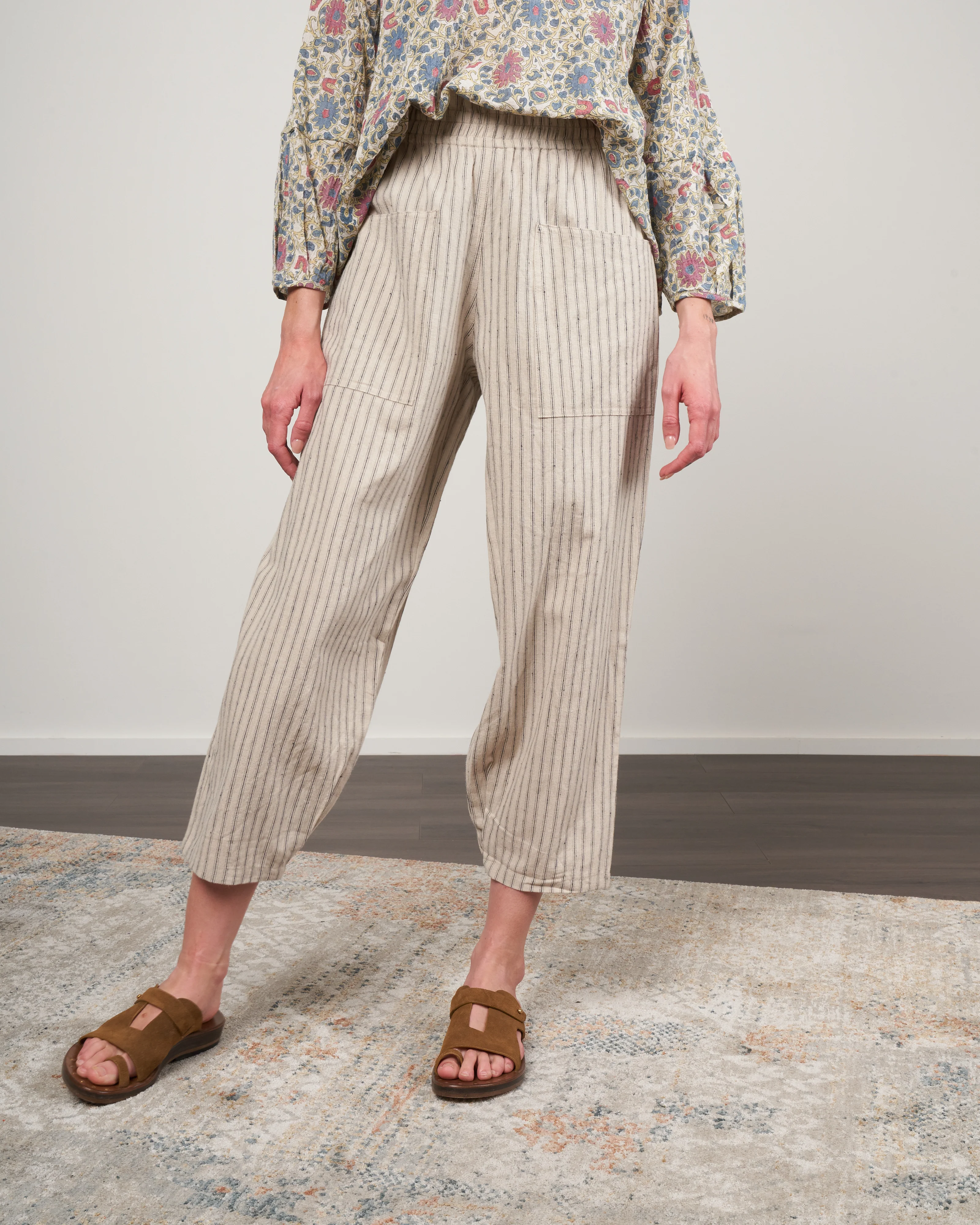 paz pant - linen stripe - Image 2