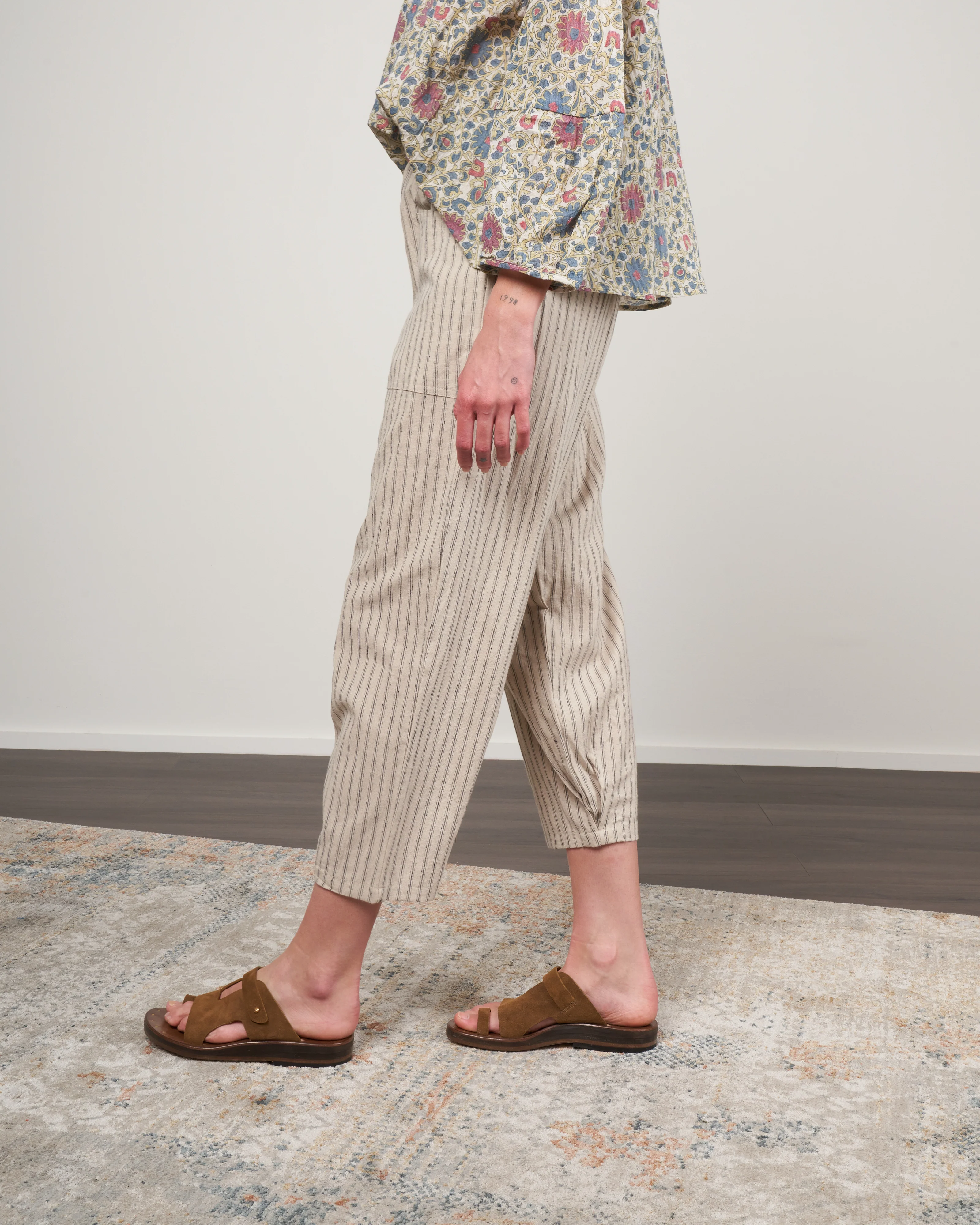 paz pant - linen stripe - Image 3