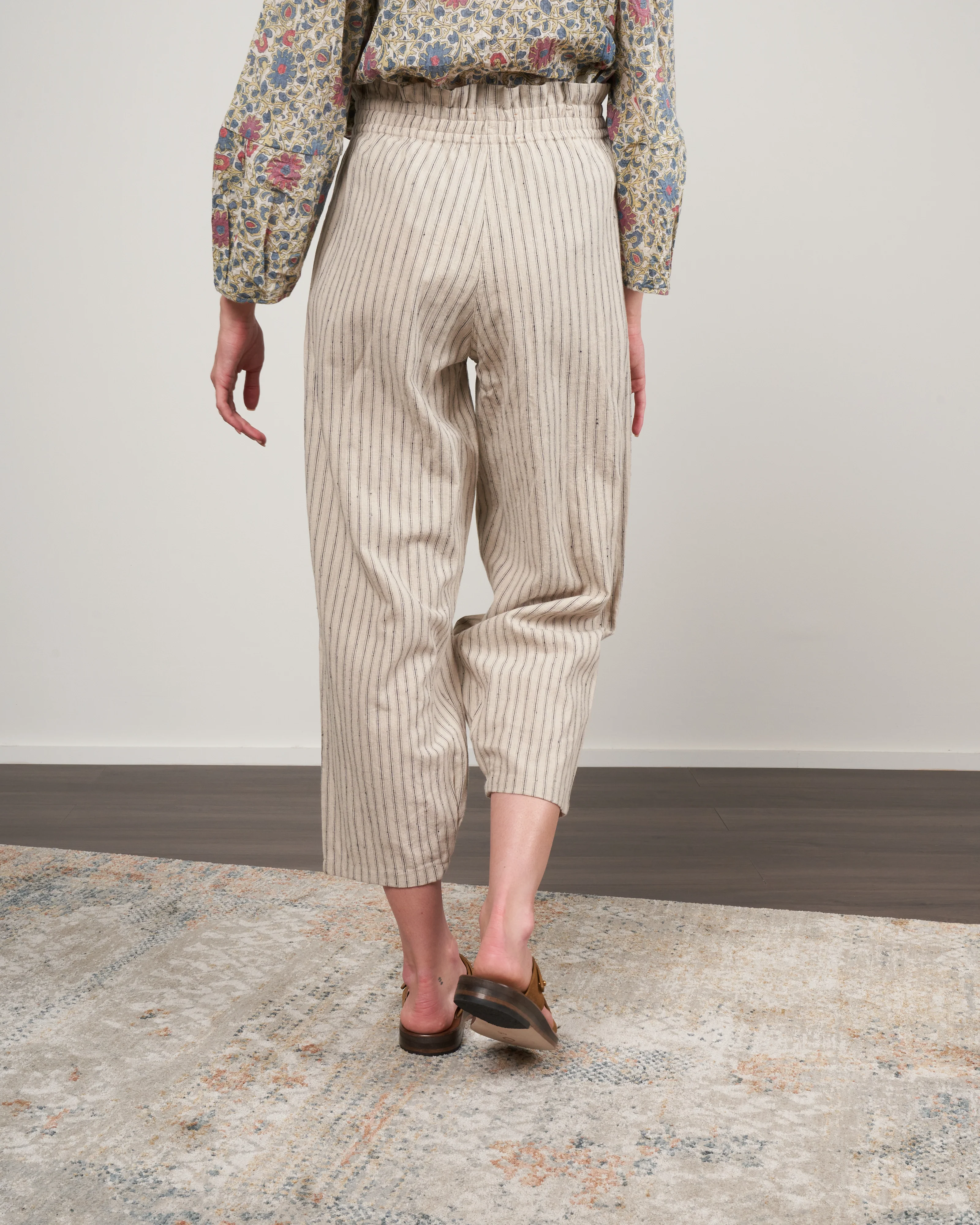 paz pant - linen stripe - Image 4