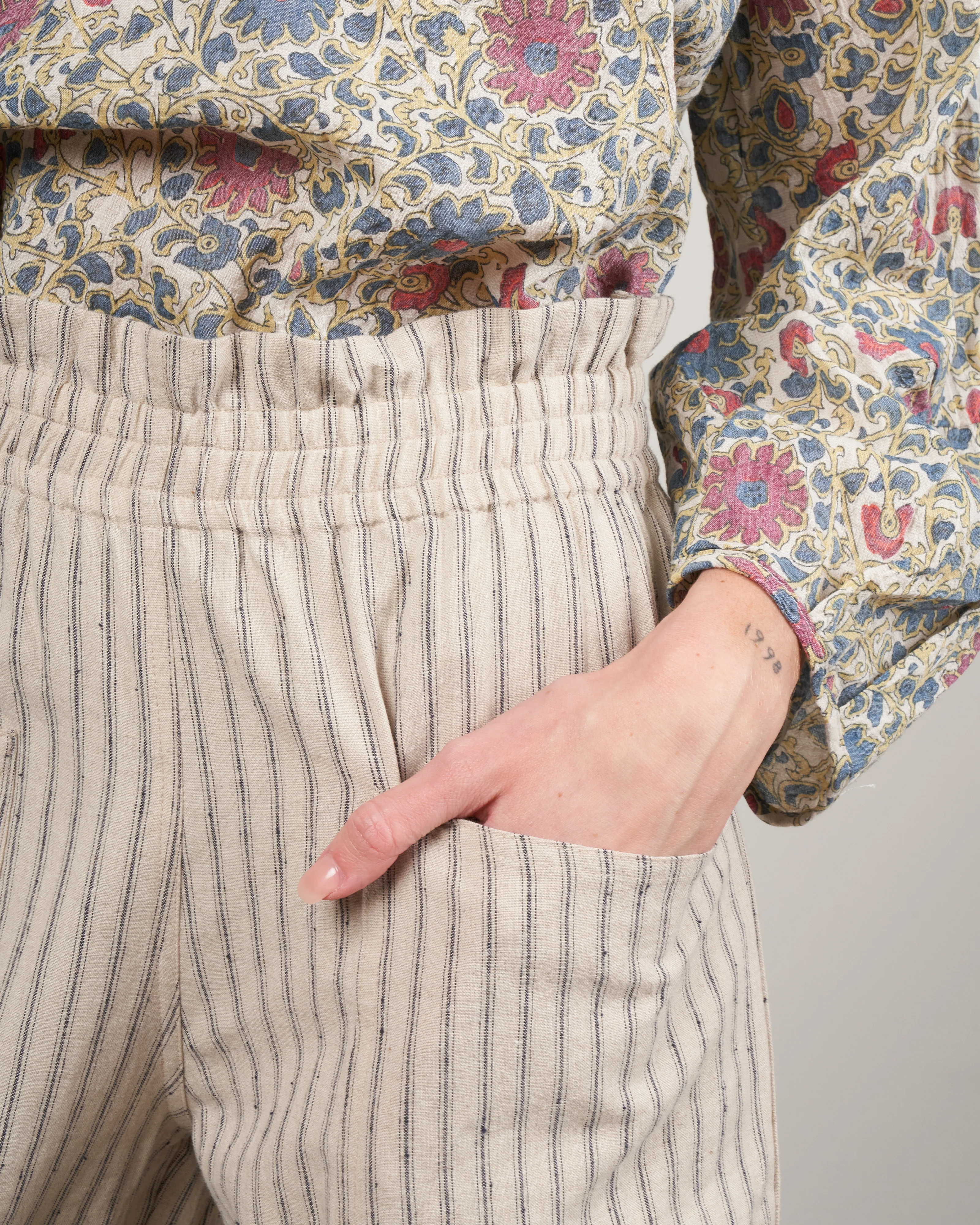 paz pant - linen stripe - Image 5