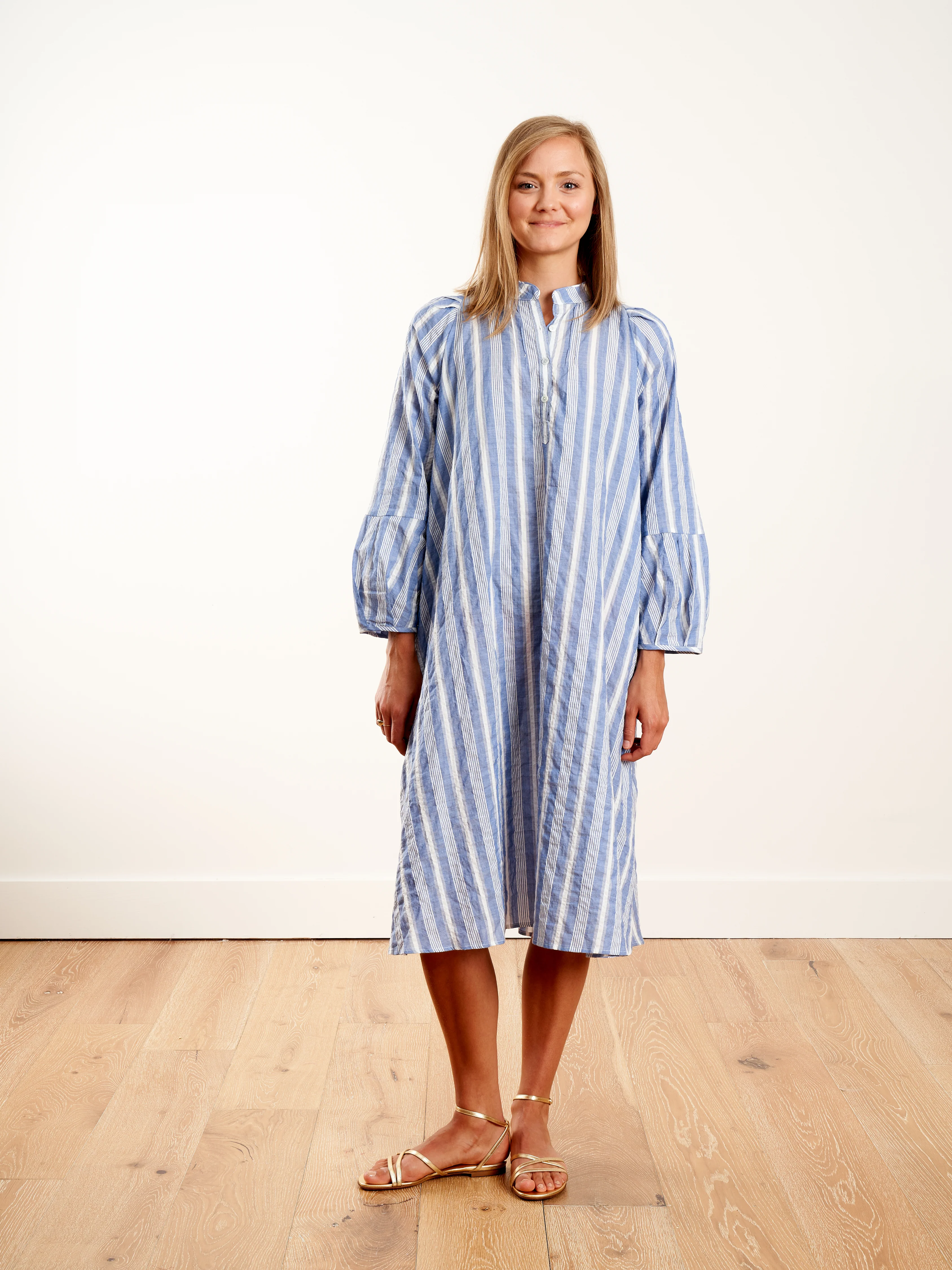 springs dress - blue/white stripe - Image 2