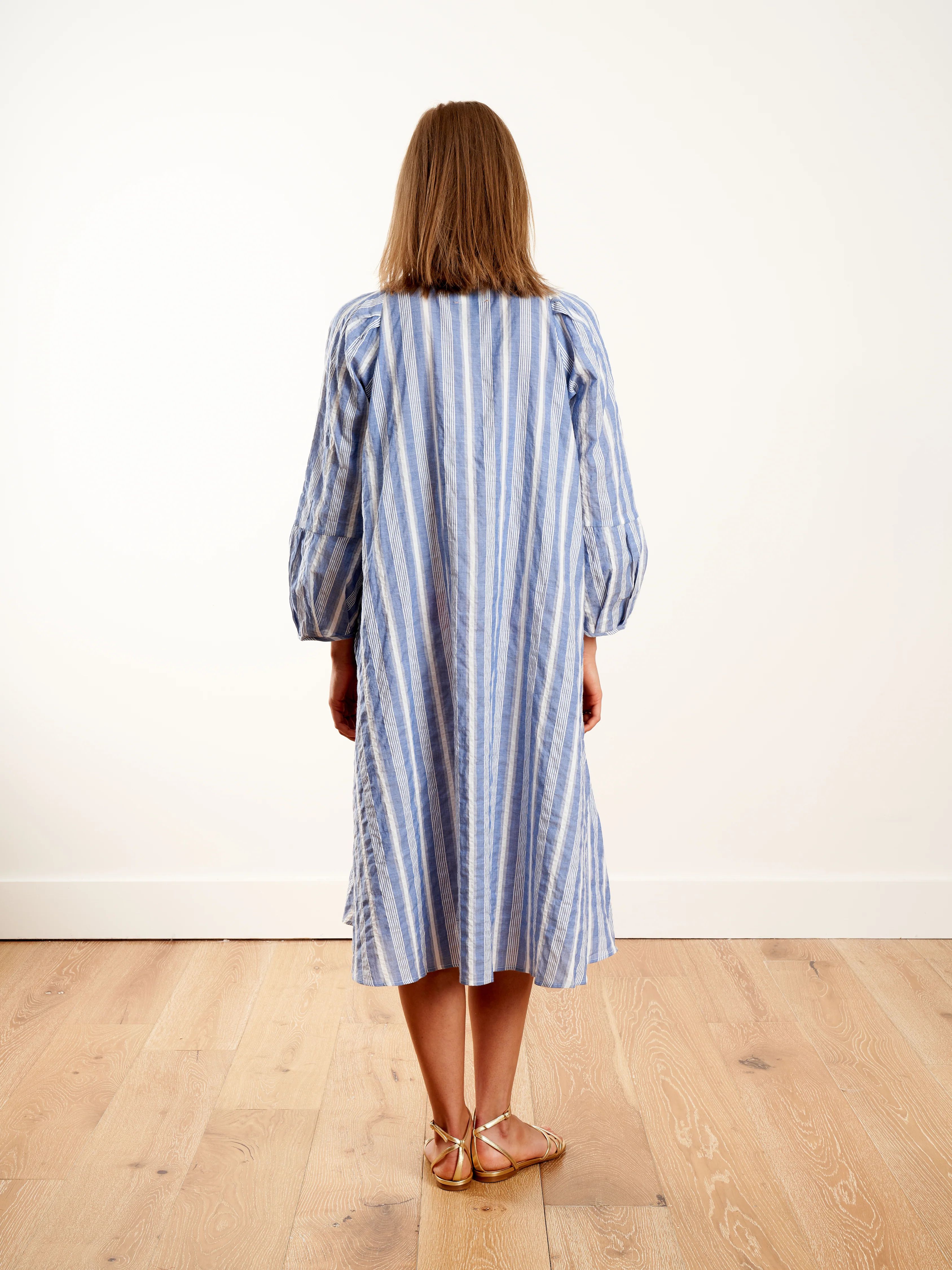 springs dress - blue/white stripe - Image 4