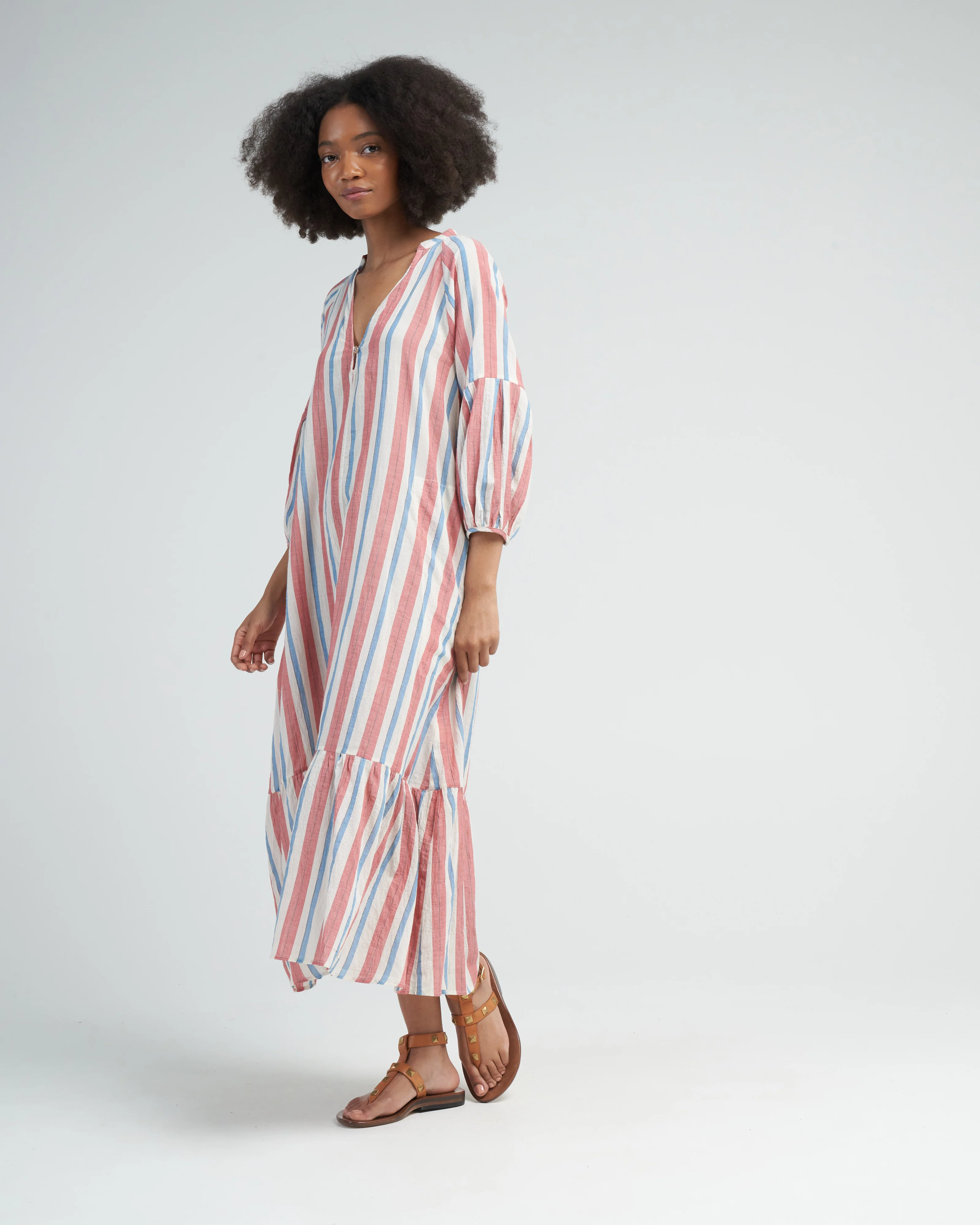 tropea dress - fez stripe - Image 2