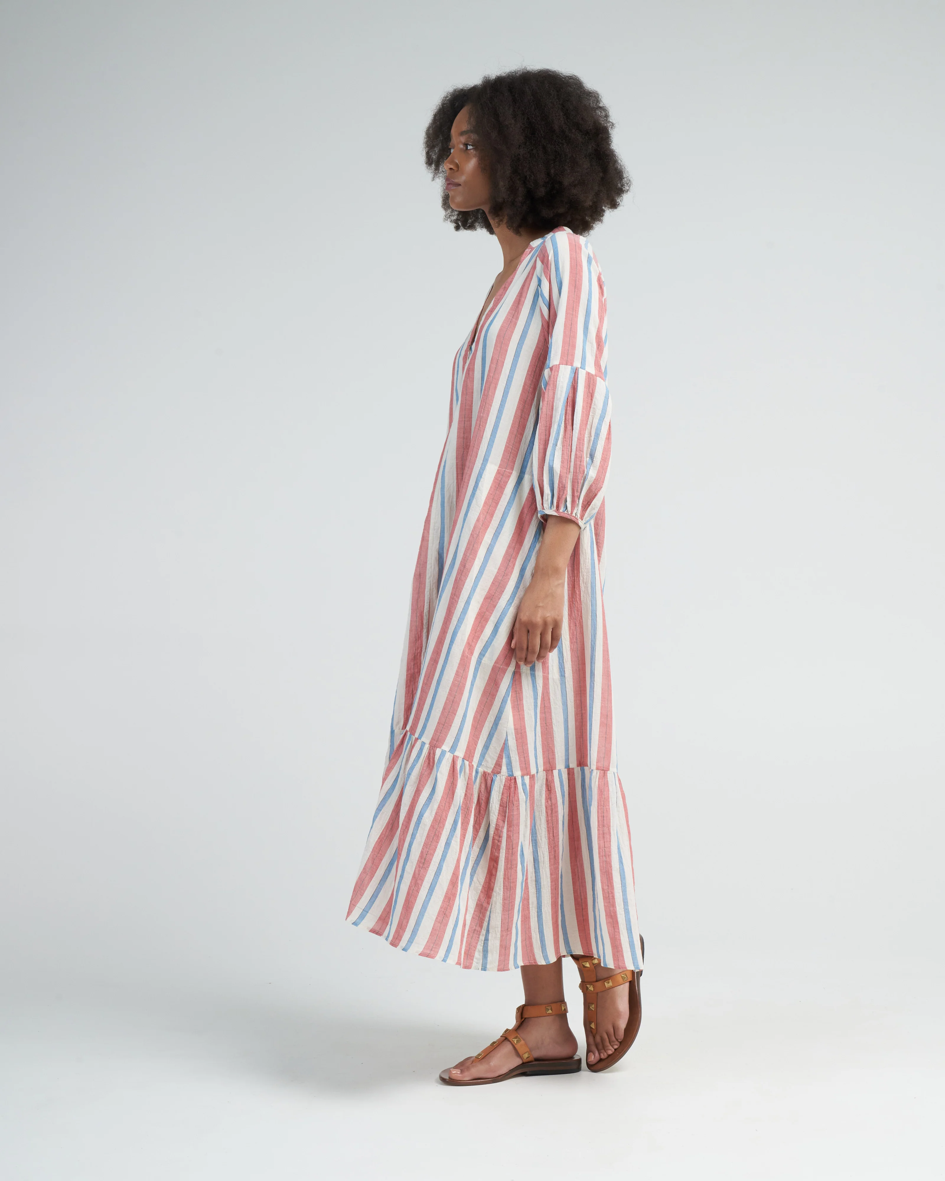 tropea dress - fez stripe - Image 3