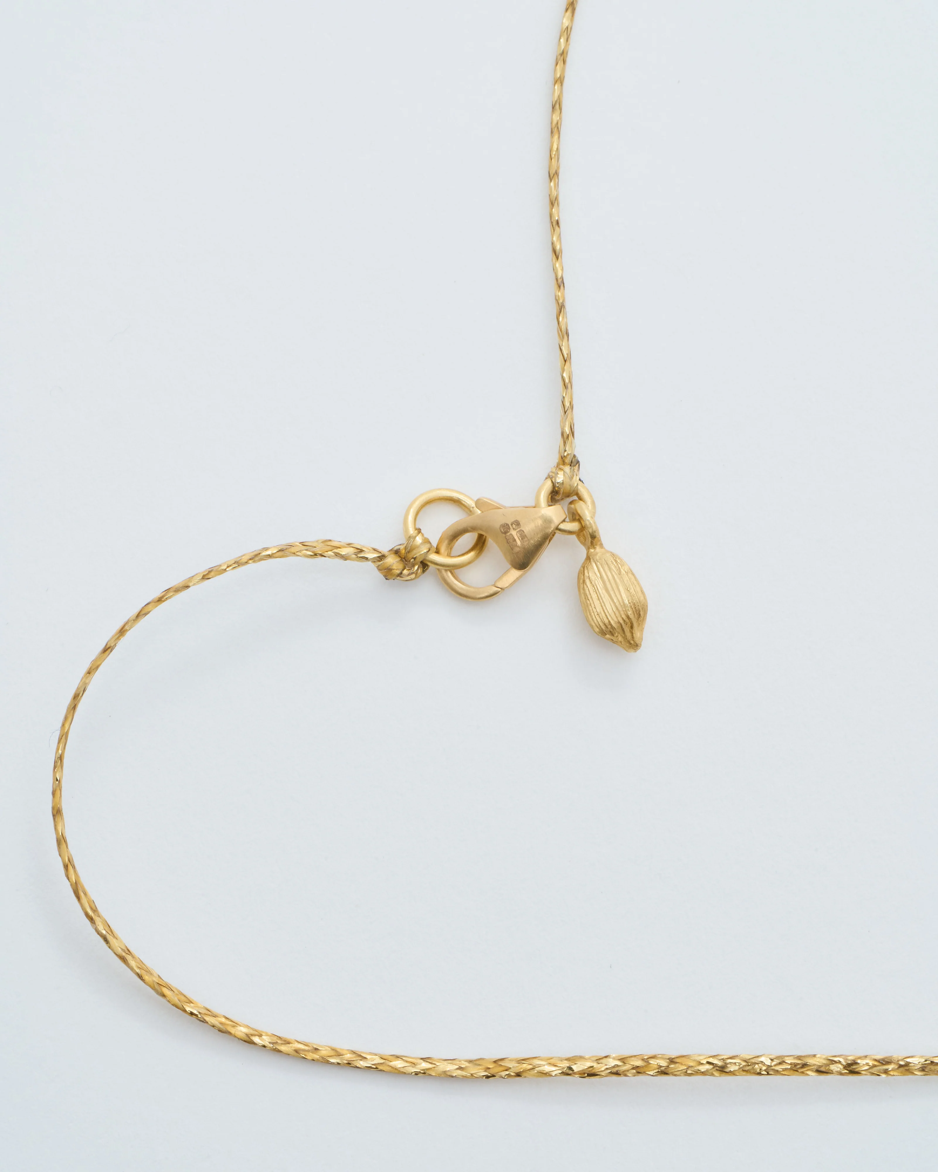 18kt gold night seed and lilac on cord - Image 6