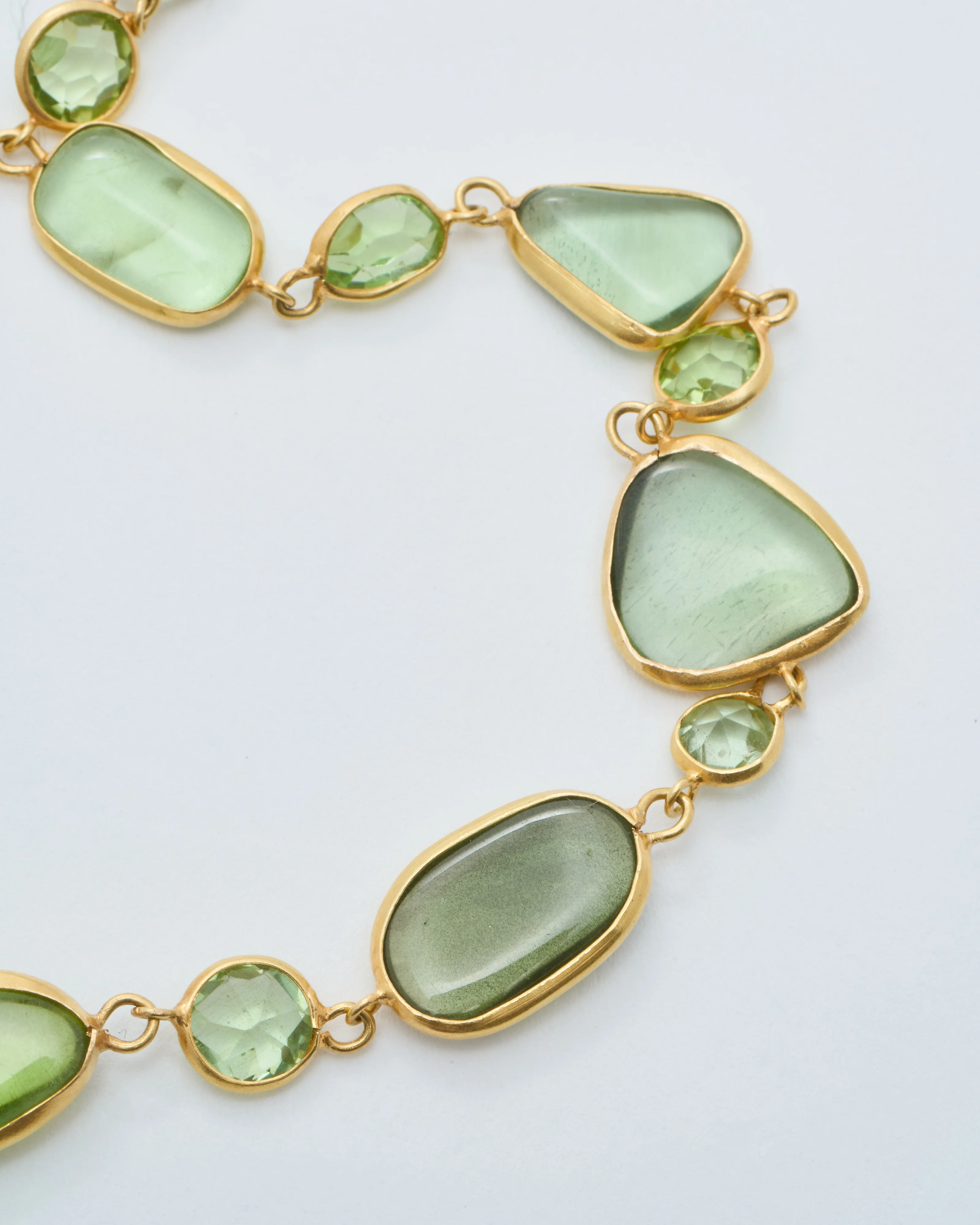 18kt gold pstm myanmar tender full stone necklace - Image 5