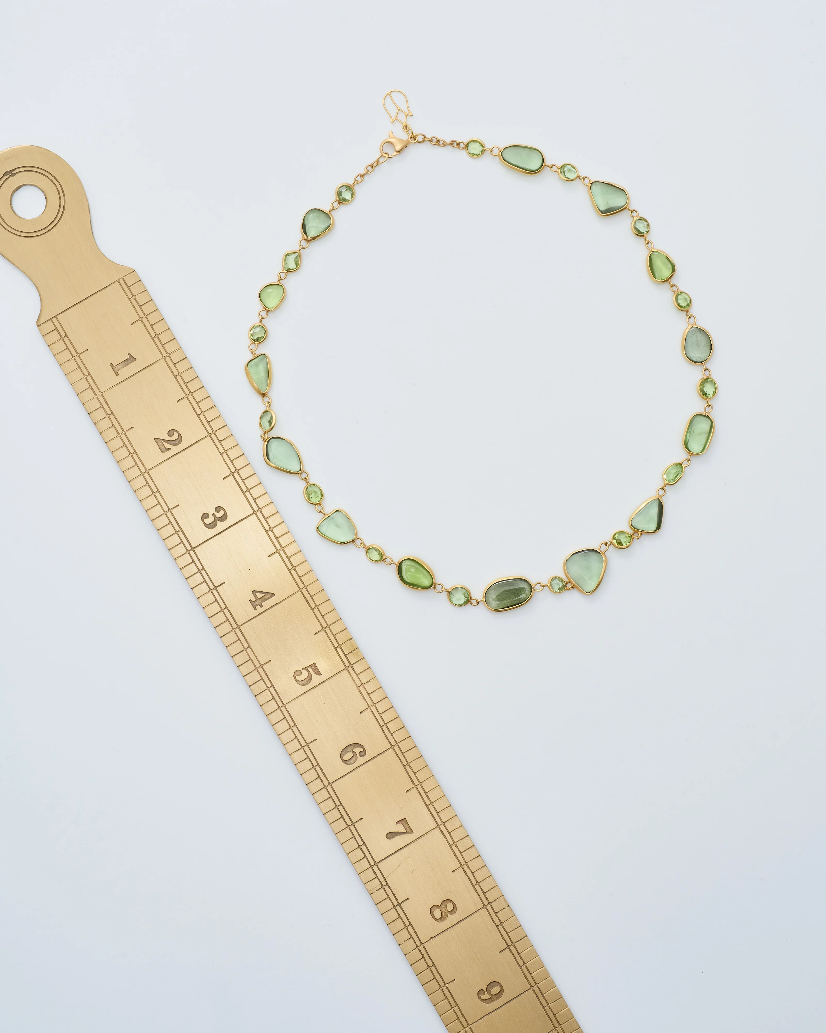18kt gold pstm myanmar tender full stone necklace - Image 7