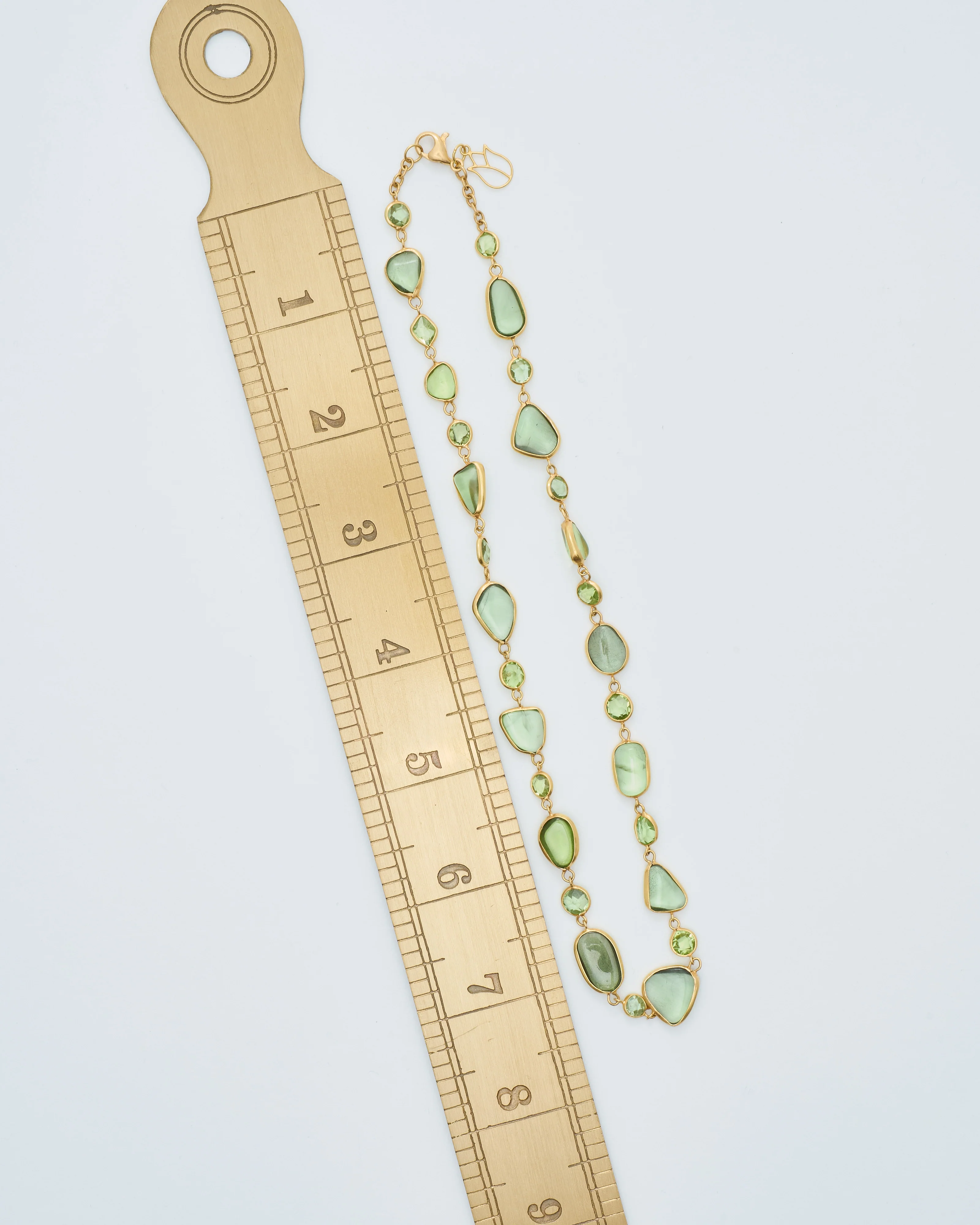 18kt gold pstm myanmar tender full stone necklace - Image 8