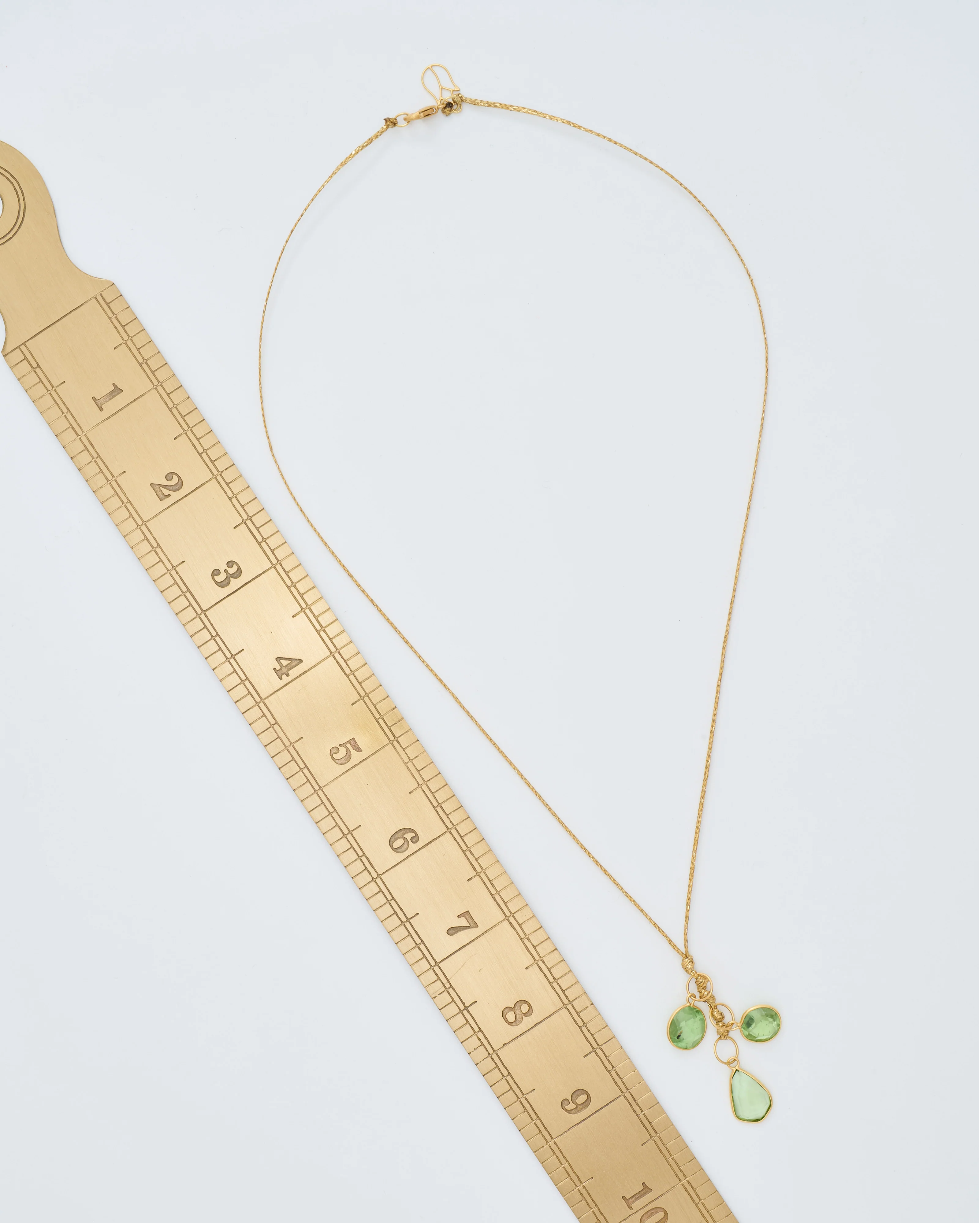 18kt gold pstm myanmar tender triple pendants on cord - Image 11