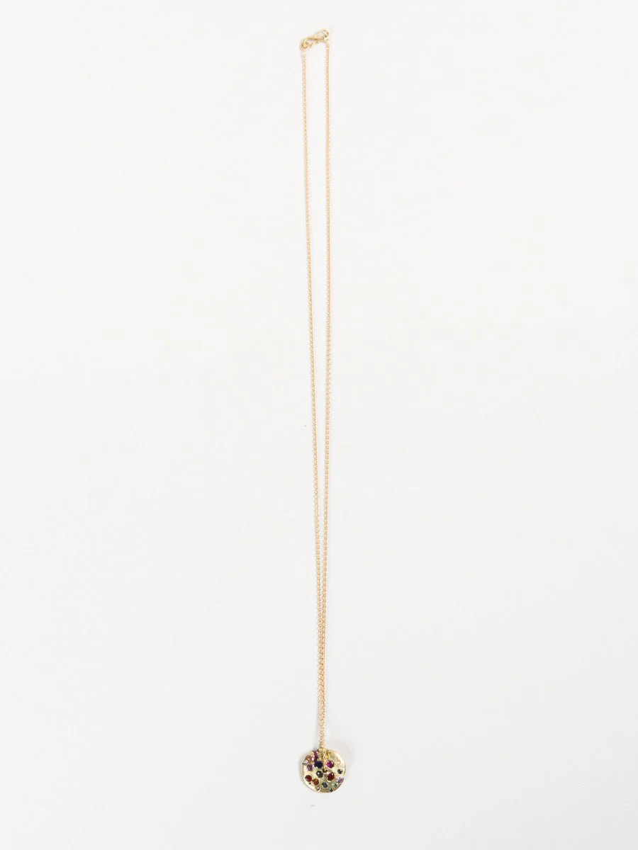 sapphire disc necklace - Image 2