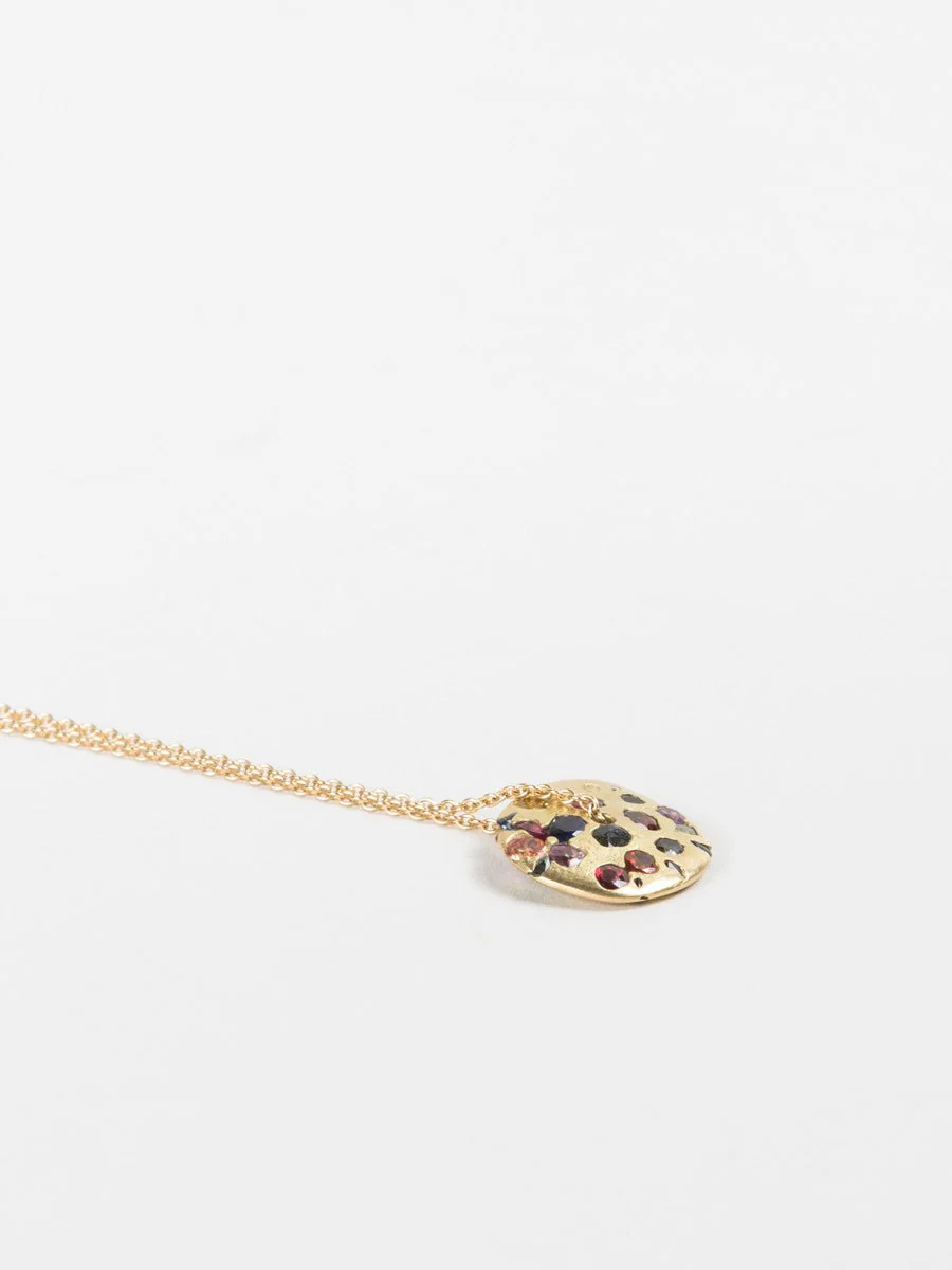 sapphire disc necklace - Image 3