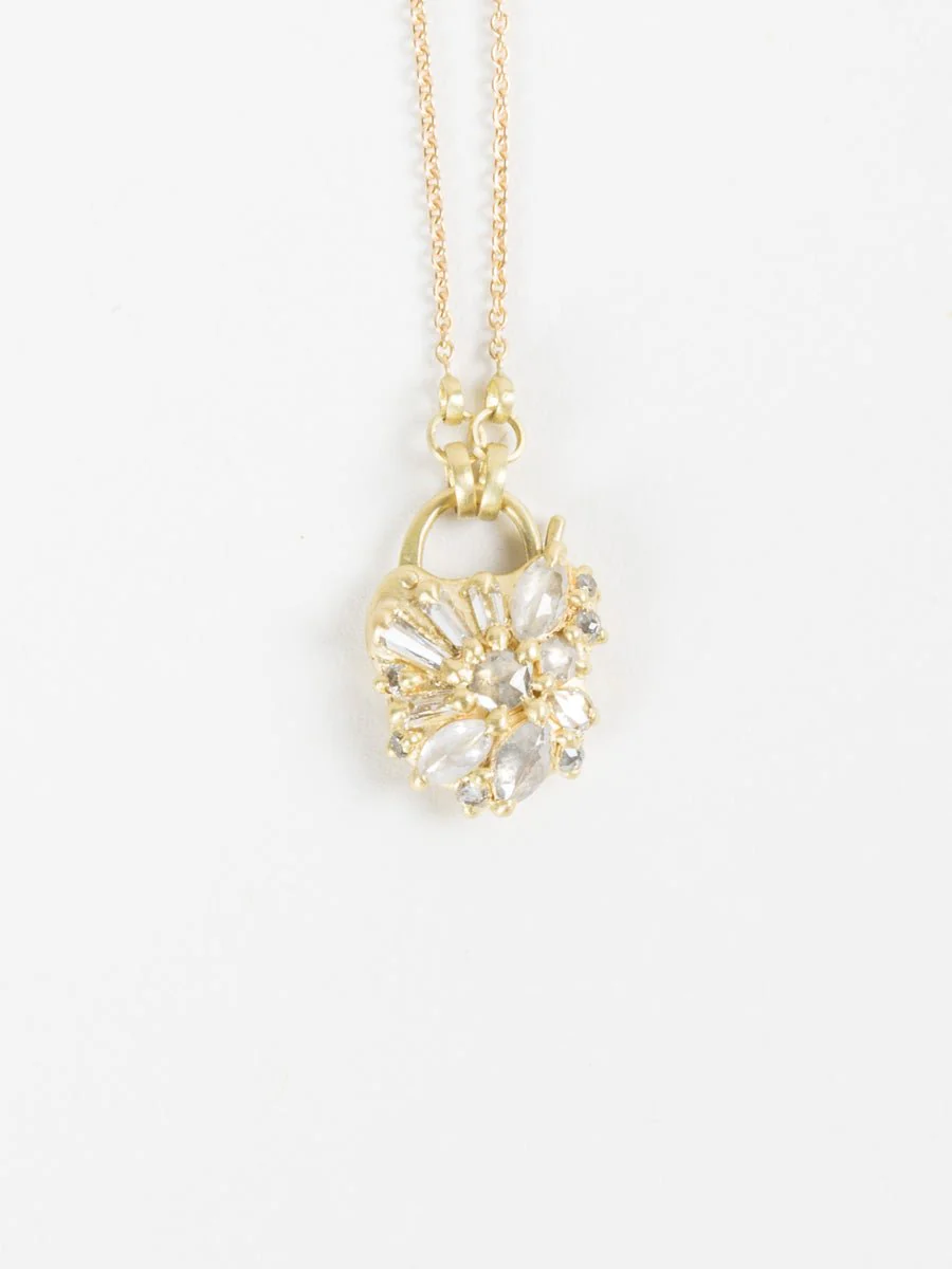 diamond padlock necklace - Image 3