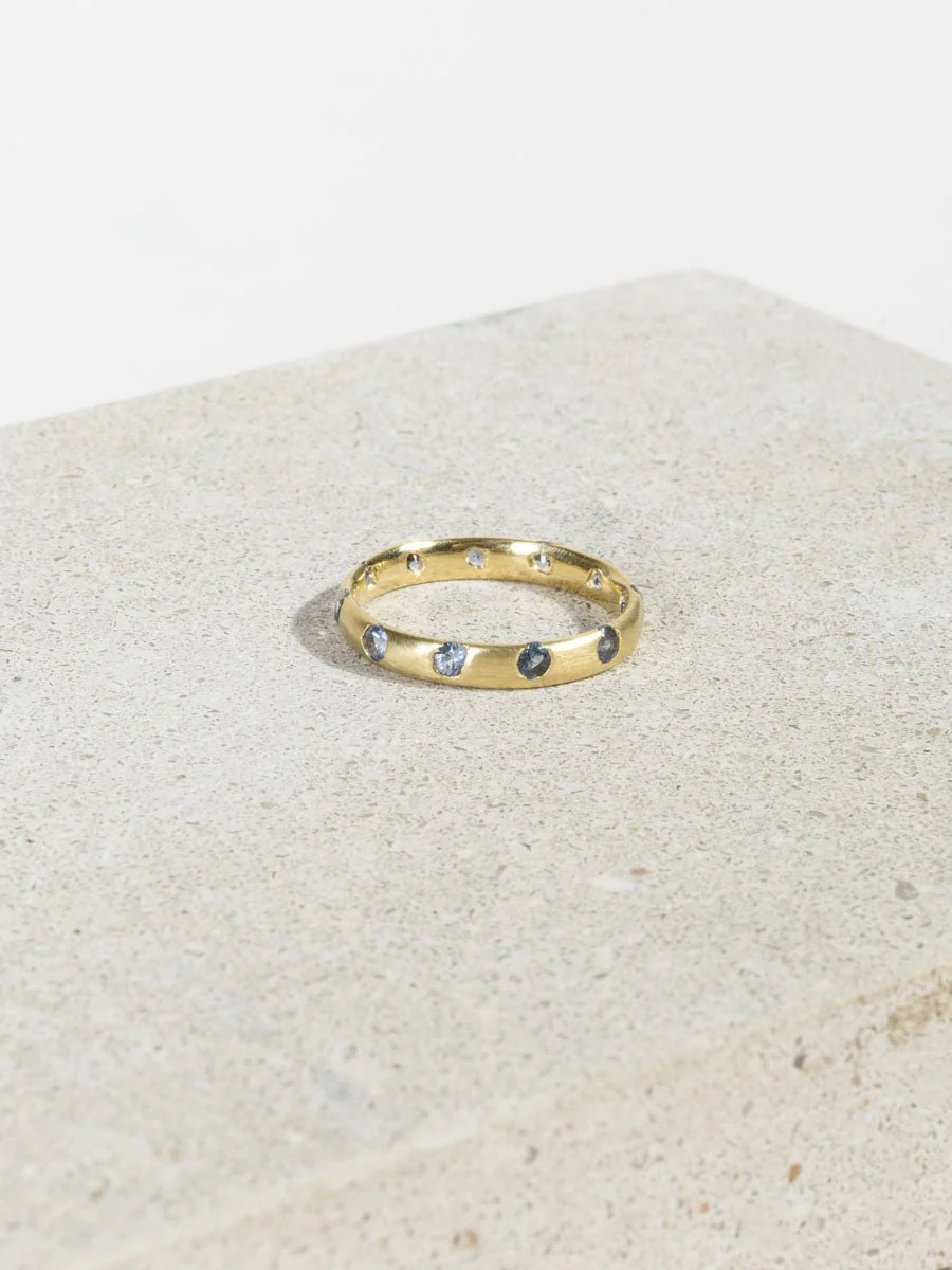 slim crystal band - light blue sapphires
