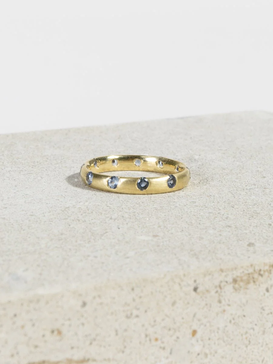 slim crystal band - light blue sapphires - Image 2