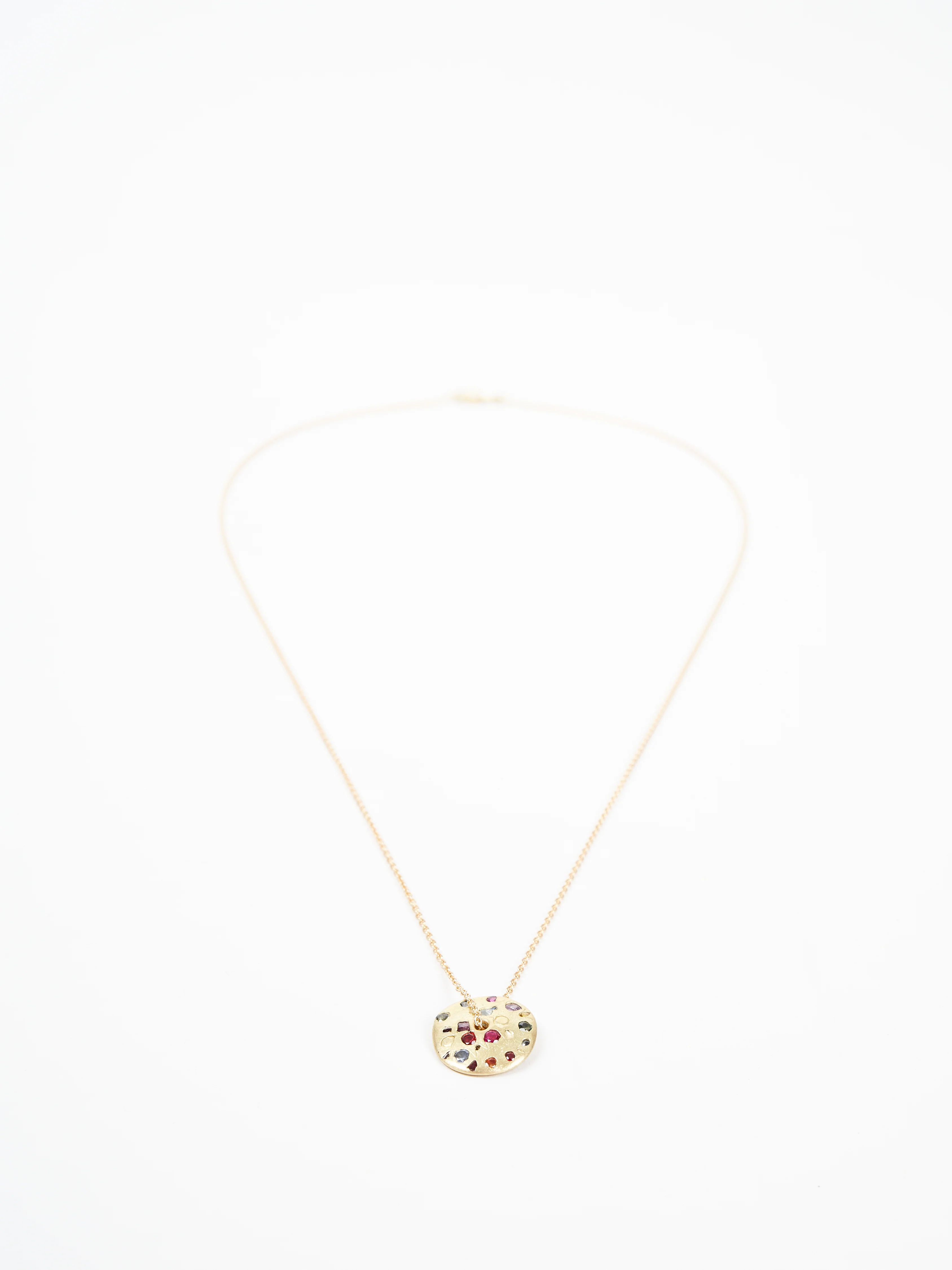 spinning disc necklace - rainbow - Image 2