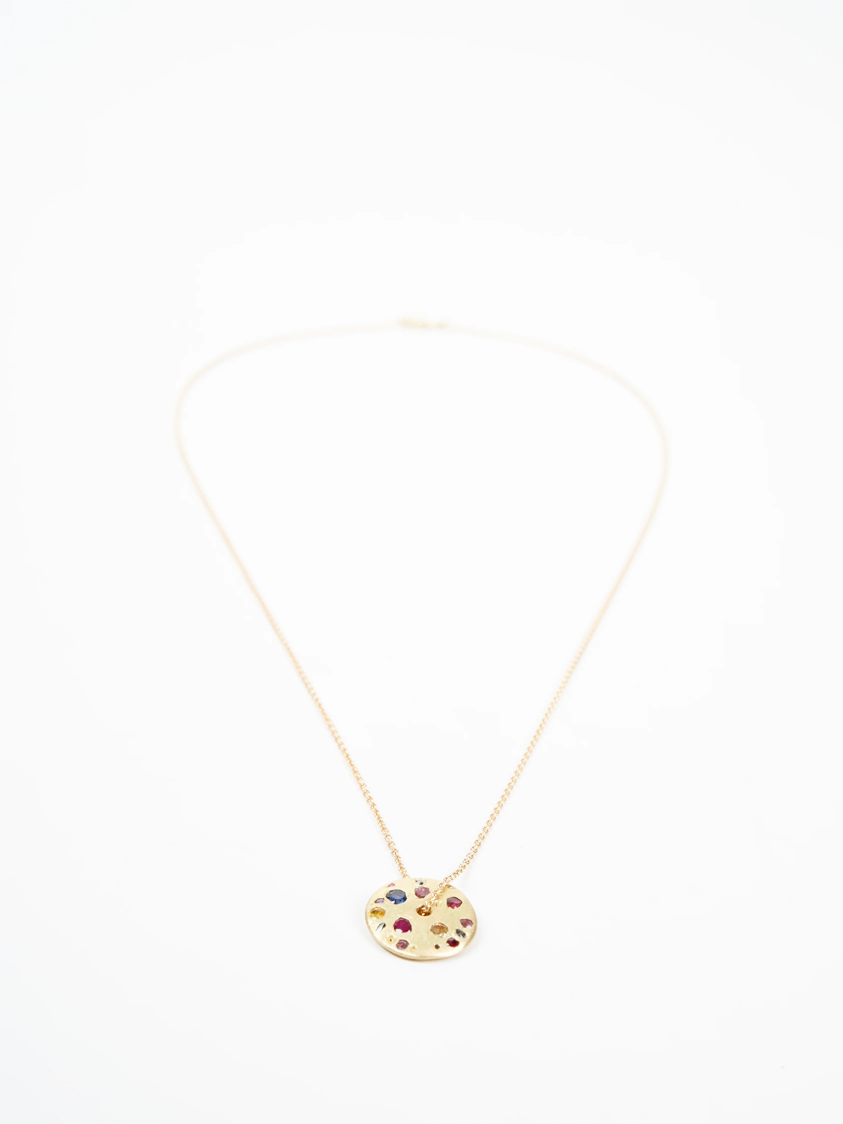 spinning disc necklace - rainbow - Image 3