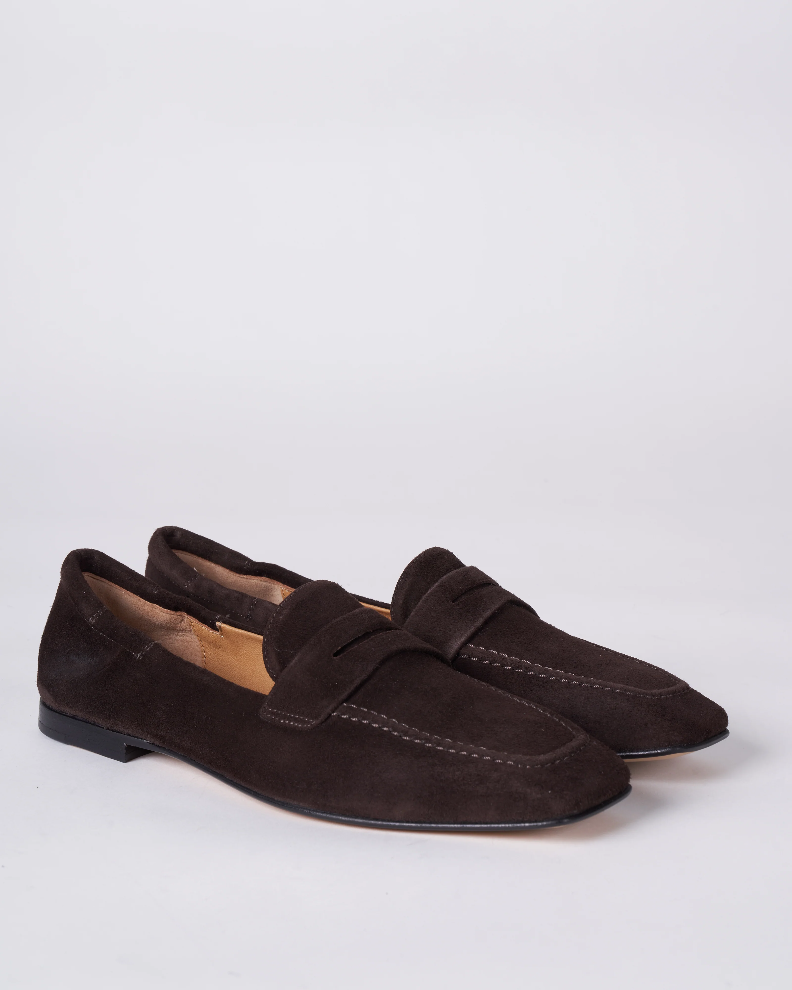 camoscio chocolate - flat loafer - square toe - camoscio chocolate - Image 2