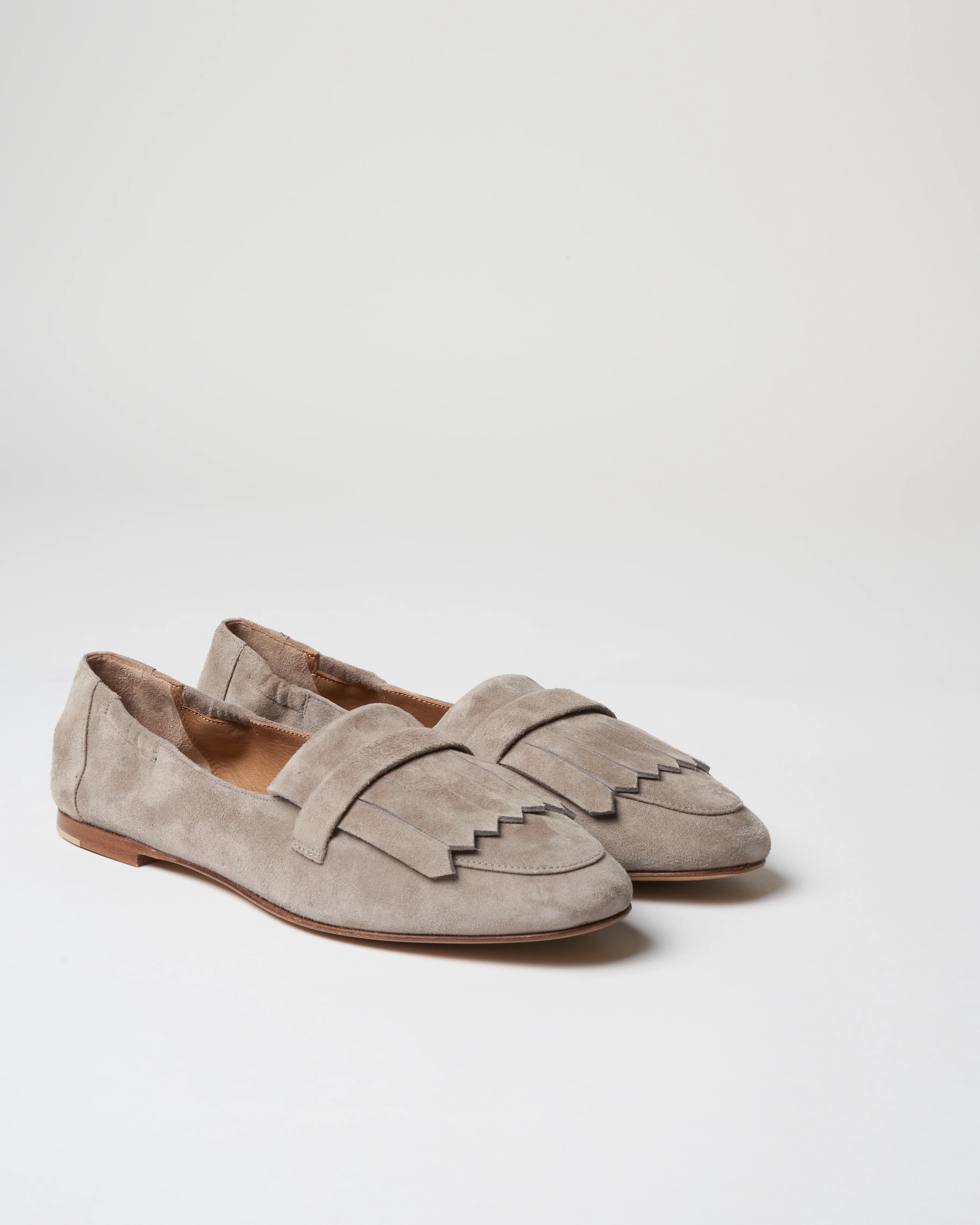 fringe suede loafer - tortora suede - Image 2