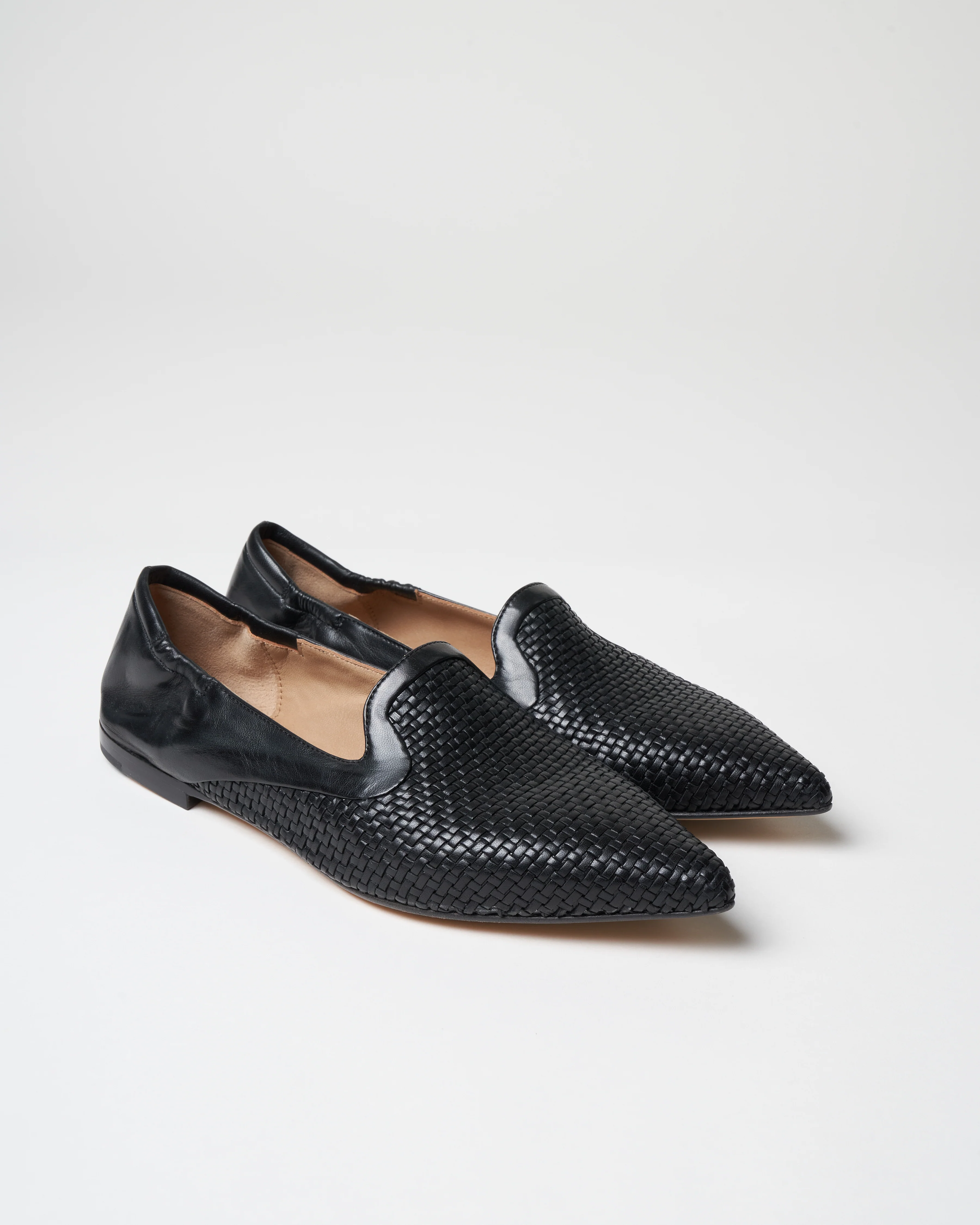pointed toe flat - black glove leather - Image 2