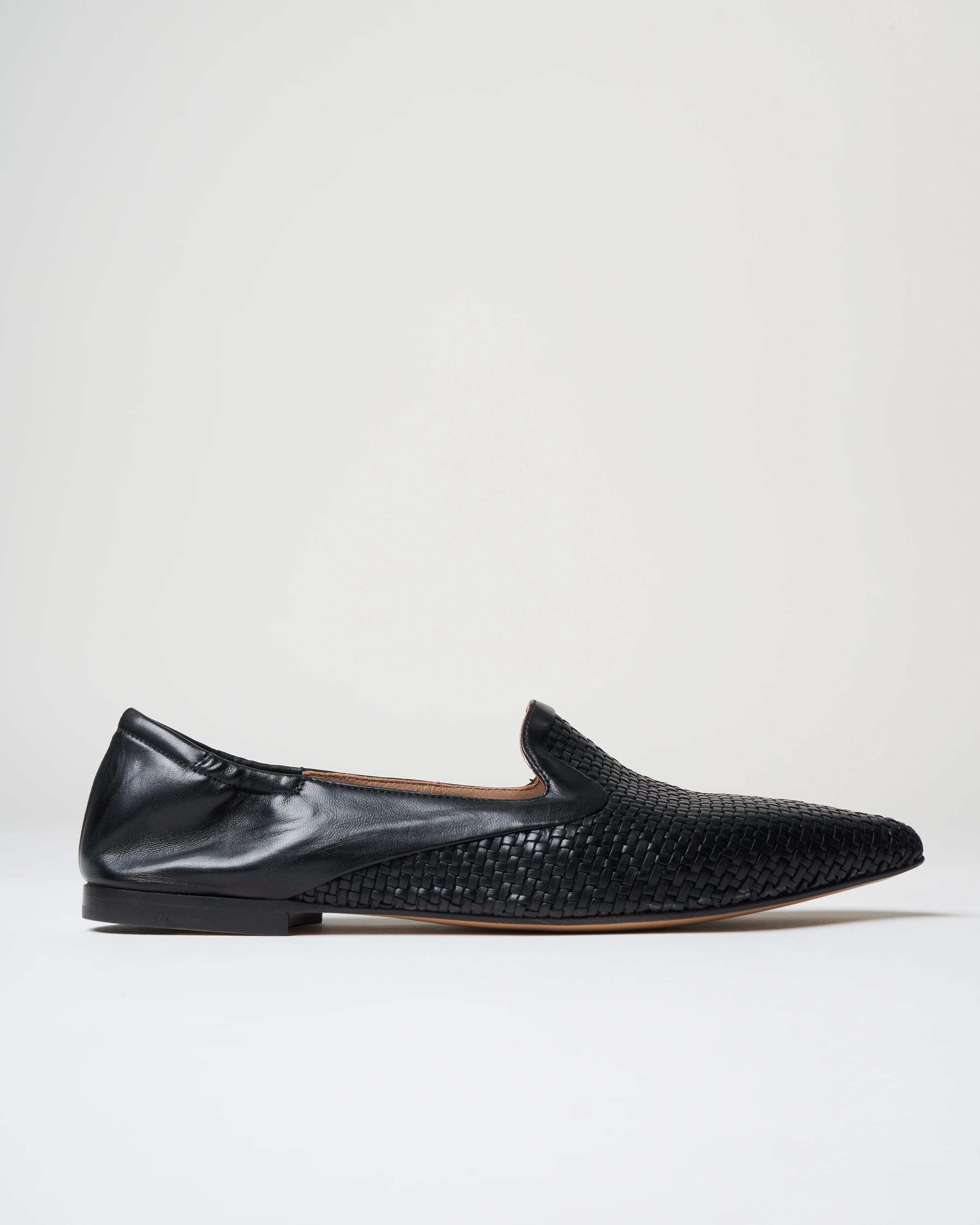 pointed toe flat - black glove leather - Image 3
