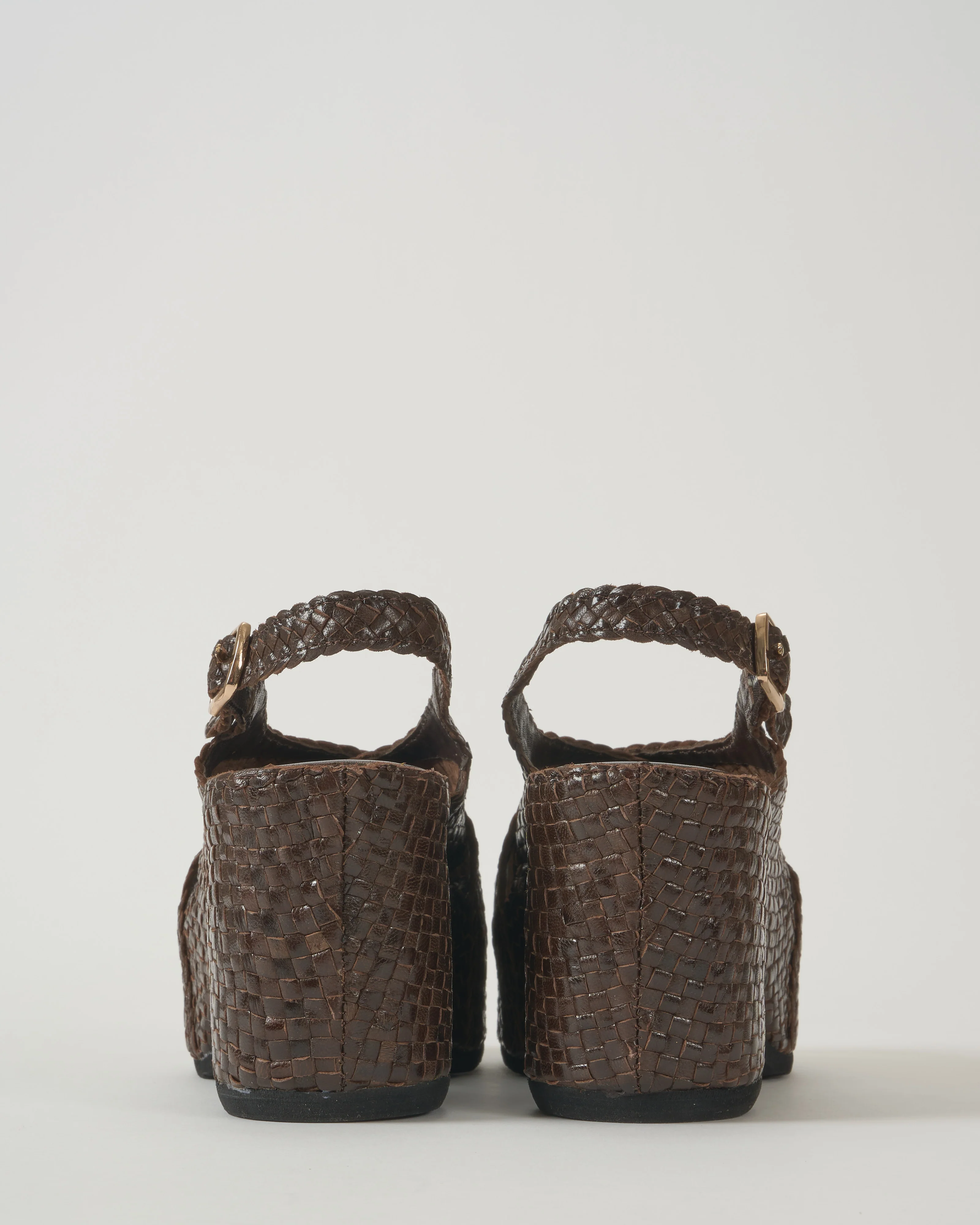 delhi leather weave platform sandal - Image 3