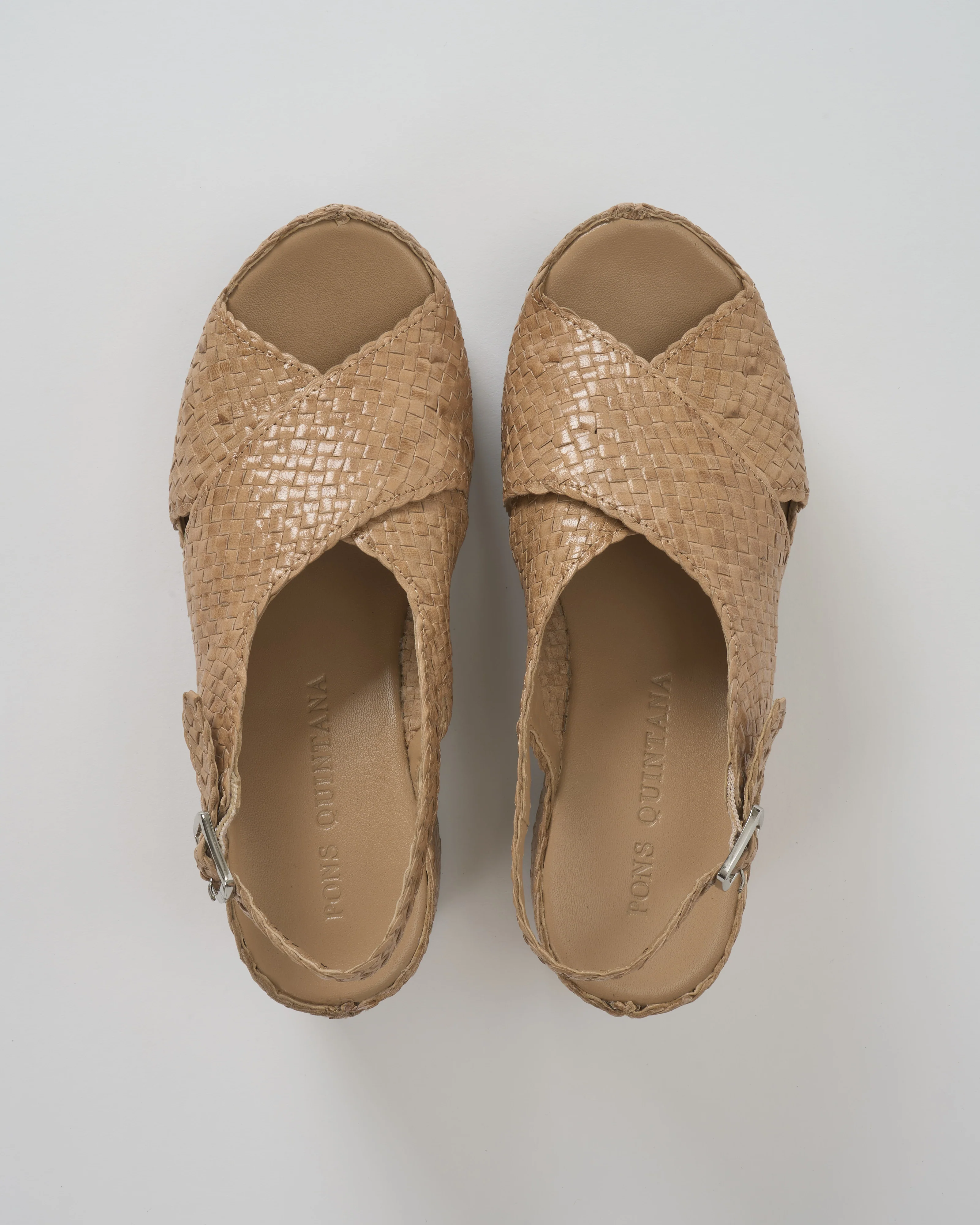 delhi leather weave platform sandal - Image 2