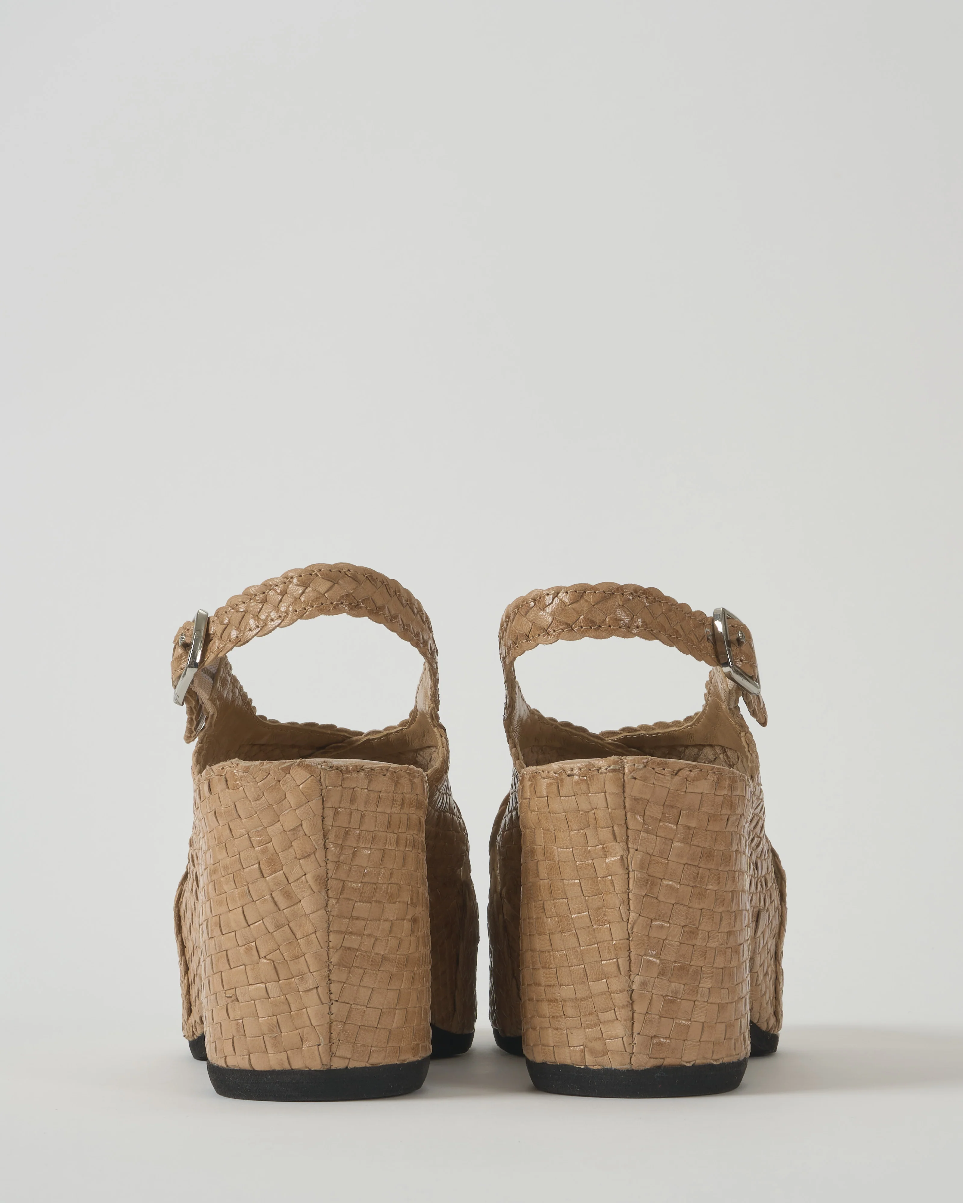 delhi leather weave platform sandal - Image 3