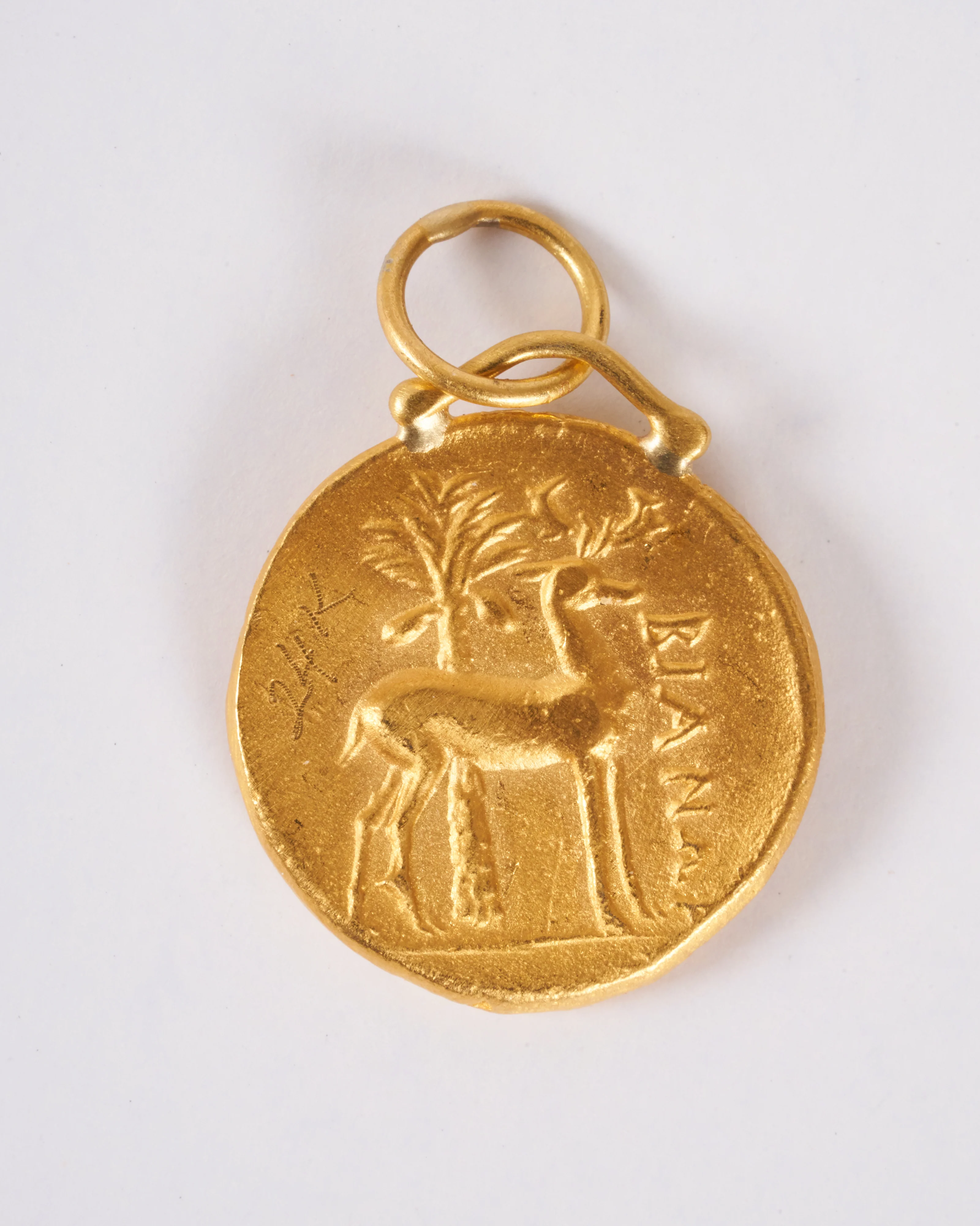 24k gold pendant ephesus coin tetra drachm queen bee - gold - Image 3