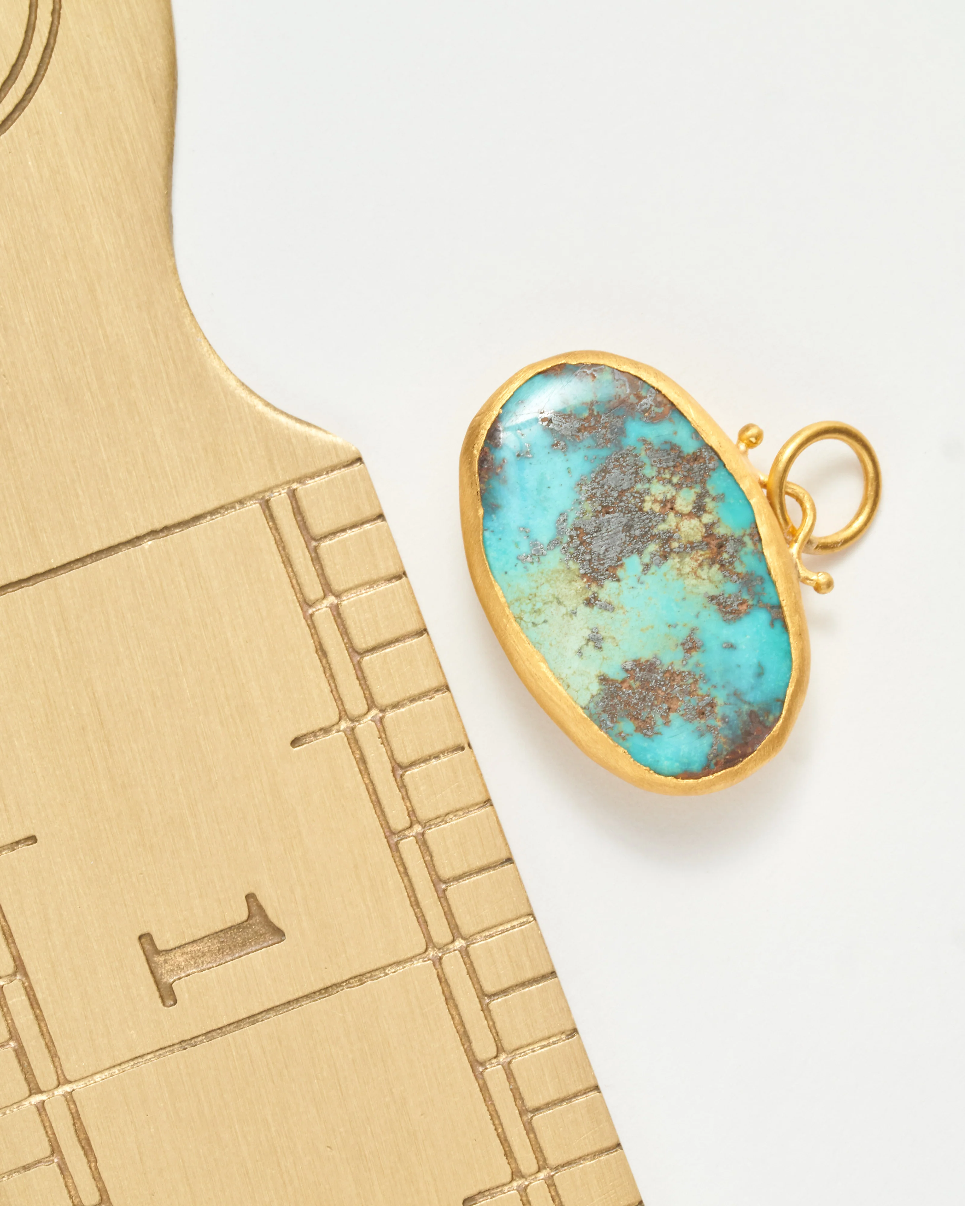 large east/west turquoise pendant - Image 6