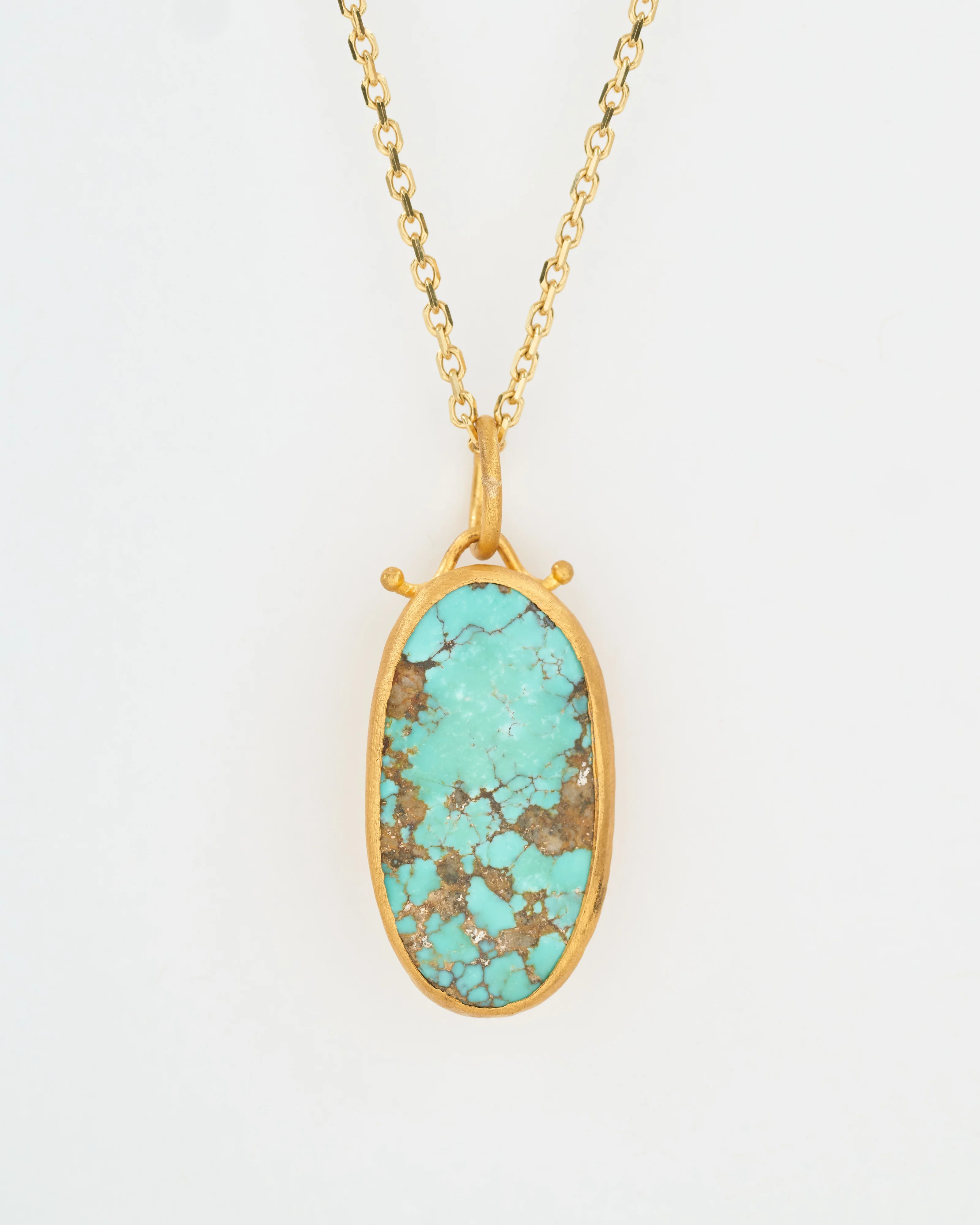 long oval turquoise pendant - Image 2