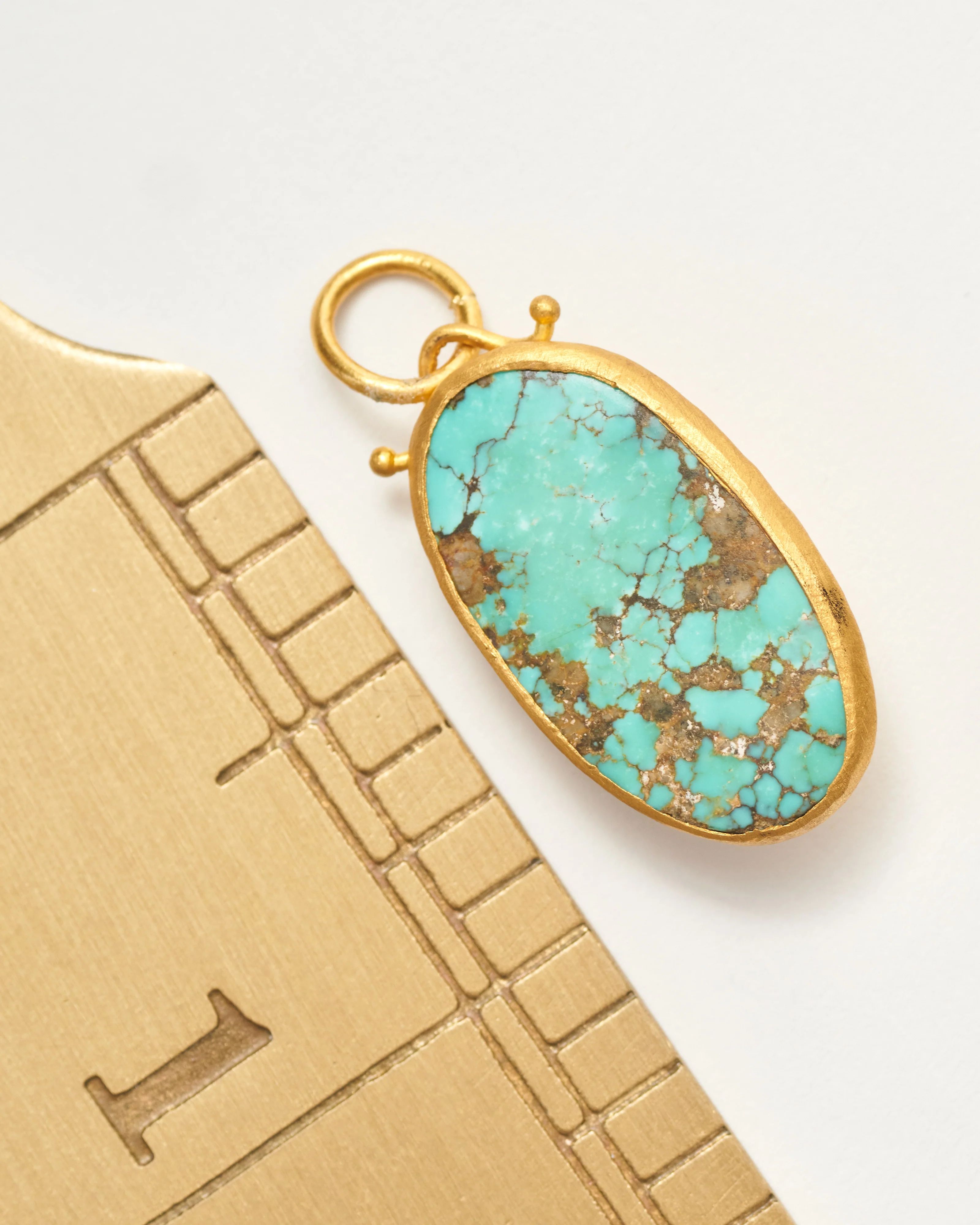 long oval turquoise pendant - Image 5