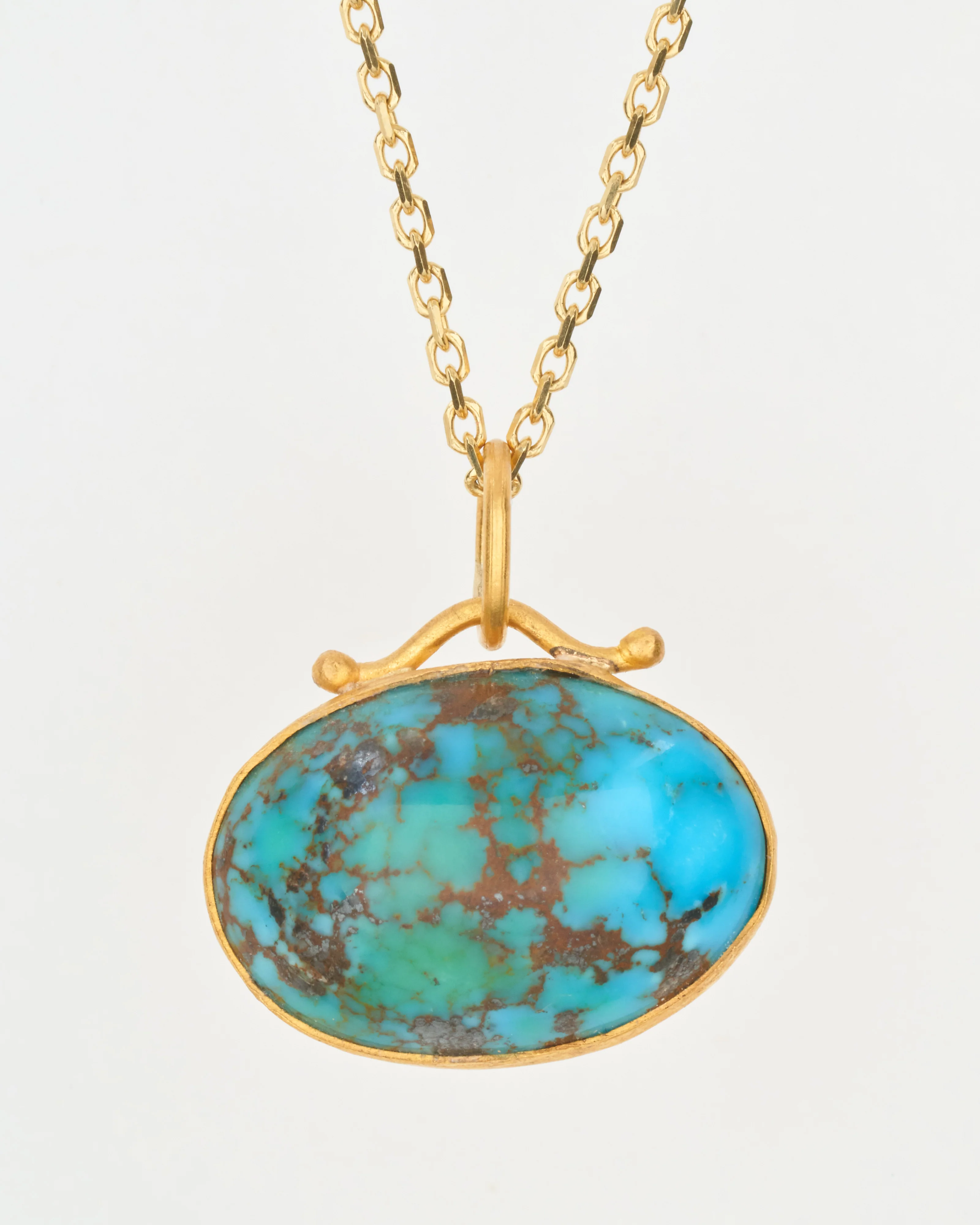 medium two-toned turquoise pendant - Image 2