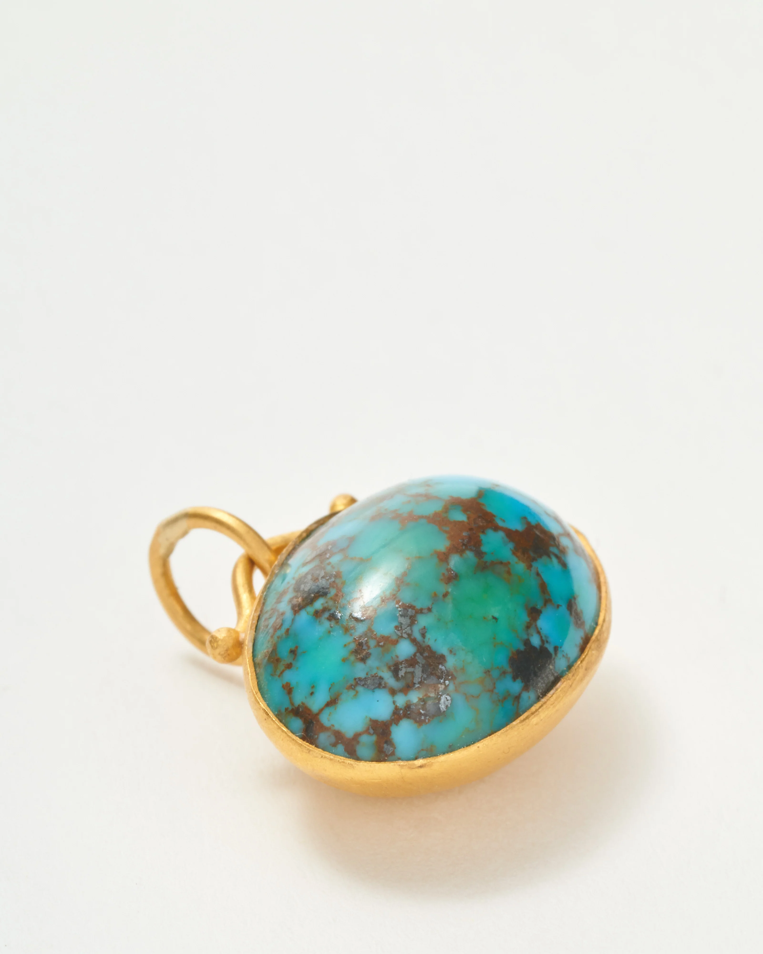 medium two-toned turquoise pendant - Image 3