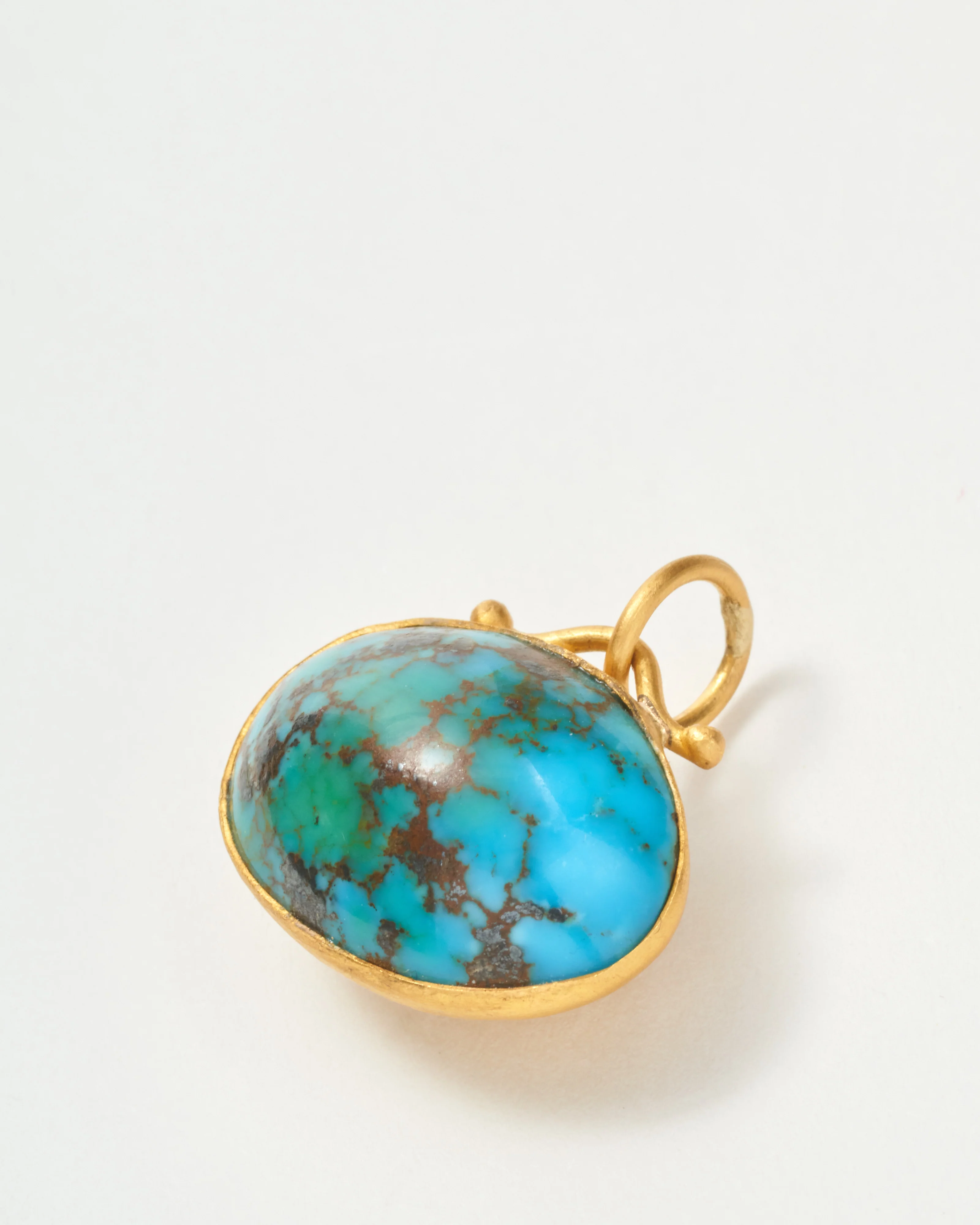 medium two-toned turquoise pendant - Image 4