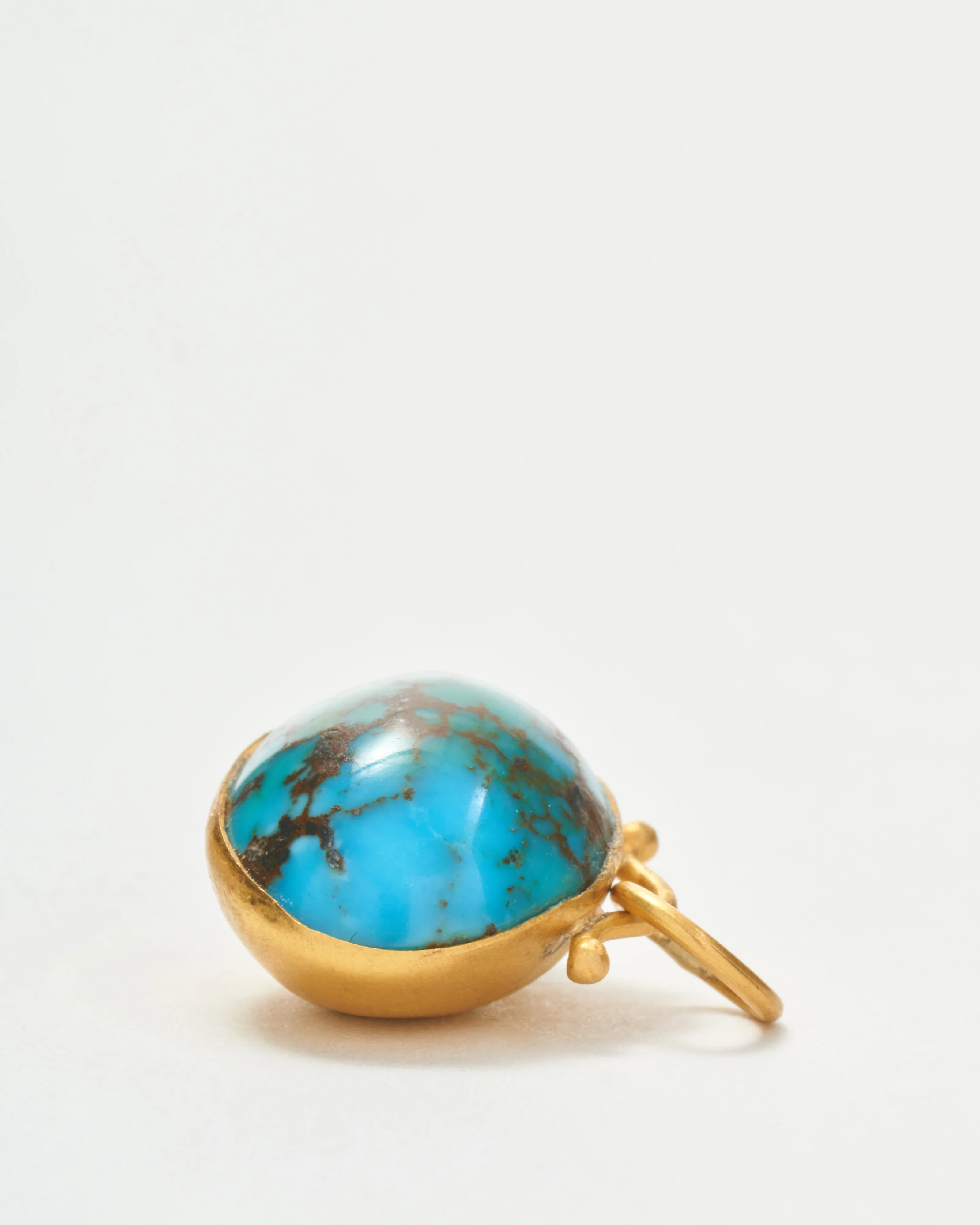 medium two-toned turquoise pendant - Image 5