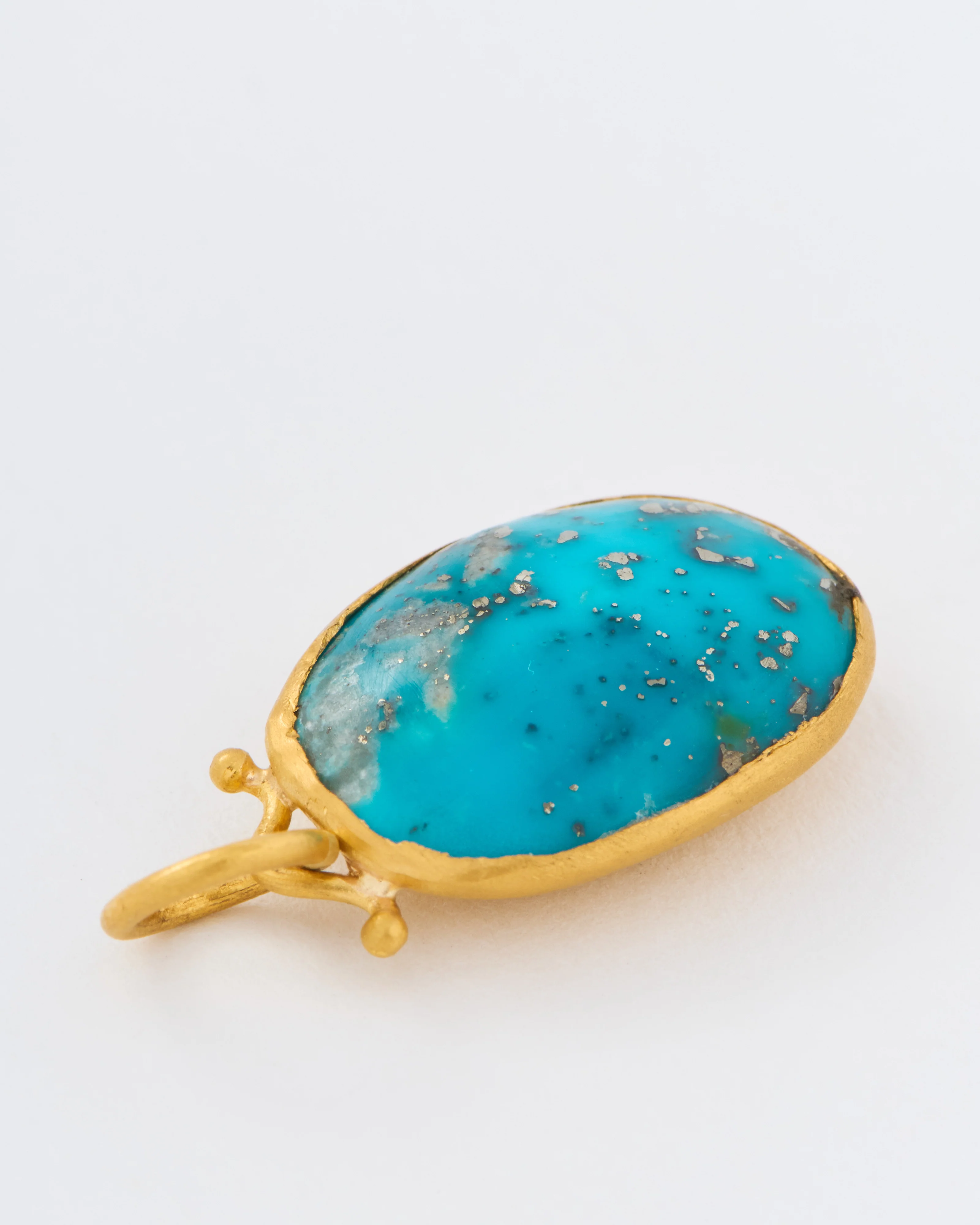 turquoise oval pendant - Image 3