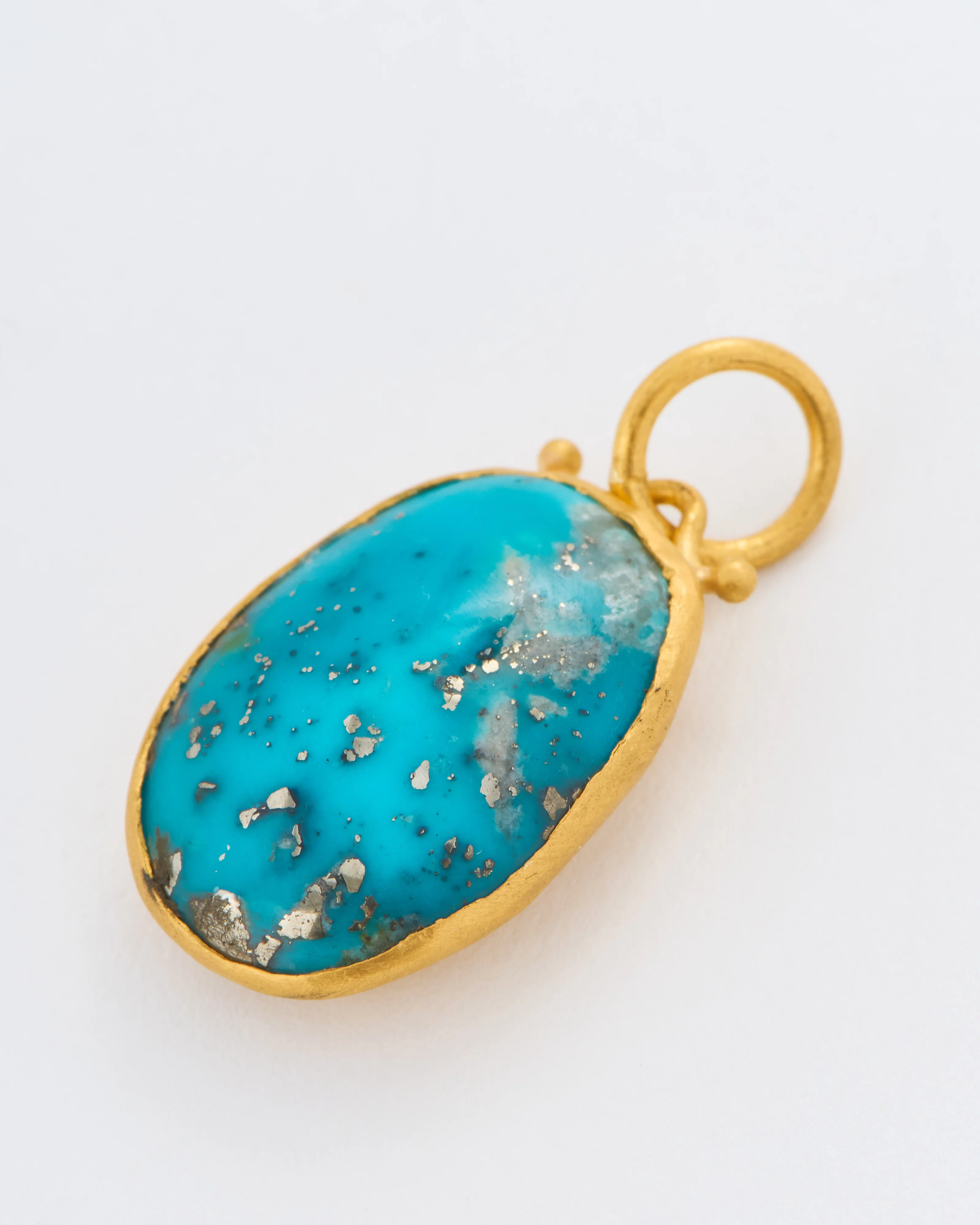 turquoise oval pendant - Image 4