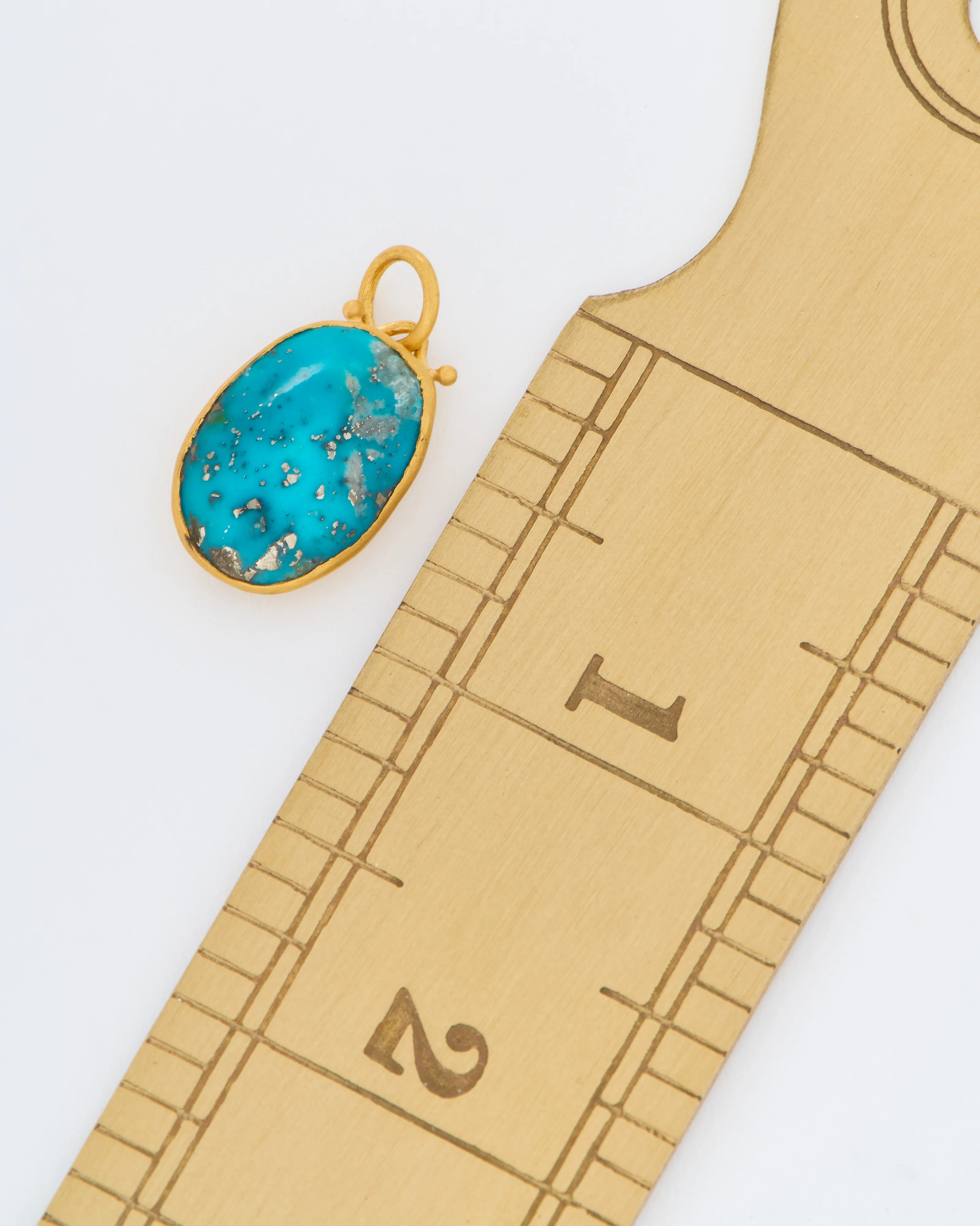 turquoise oval pendant - Image 6